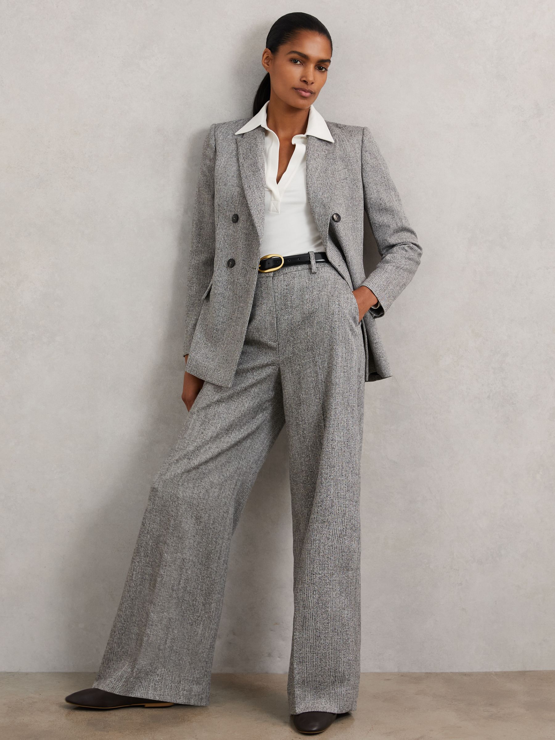 Stretch-Cotton Open-Collar Shirt in Ivory