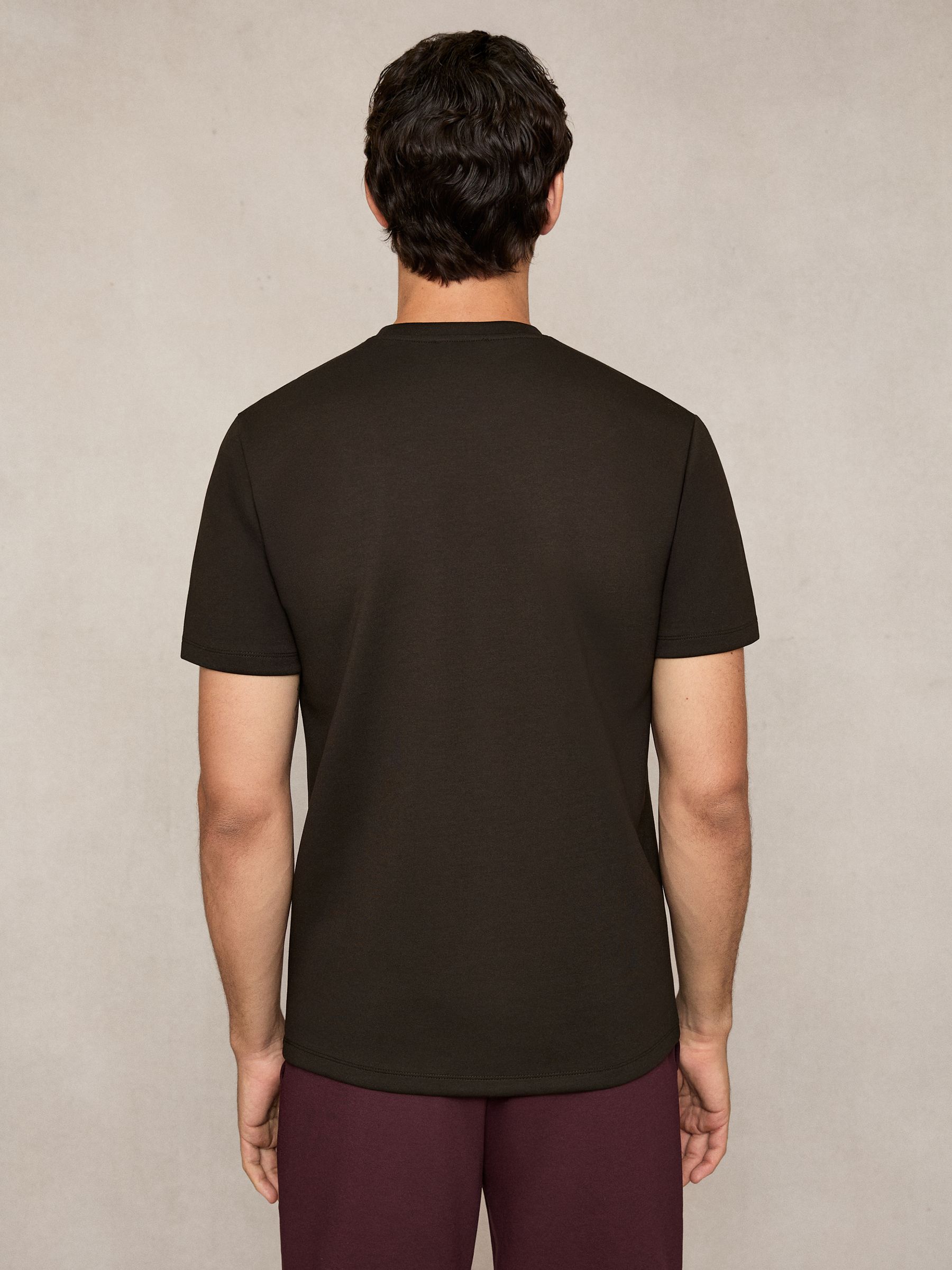 Premium Interlock Crew-Neck T-Shirt in Chocolate Brown