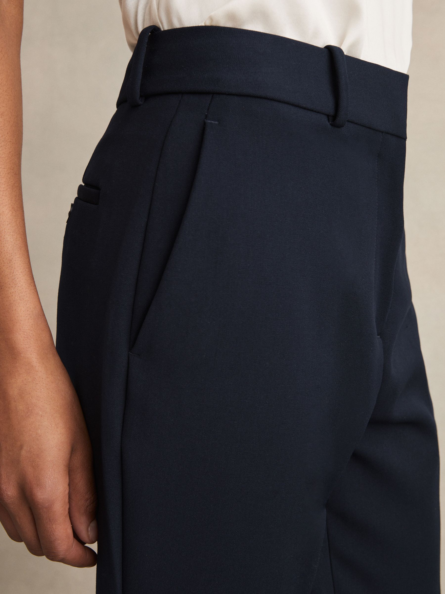 Petite Slim Fit Suit Trousers in Navy