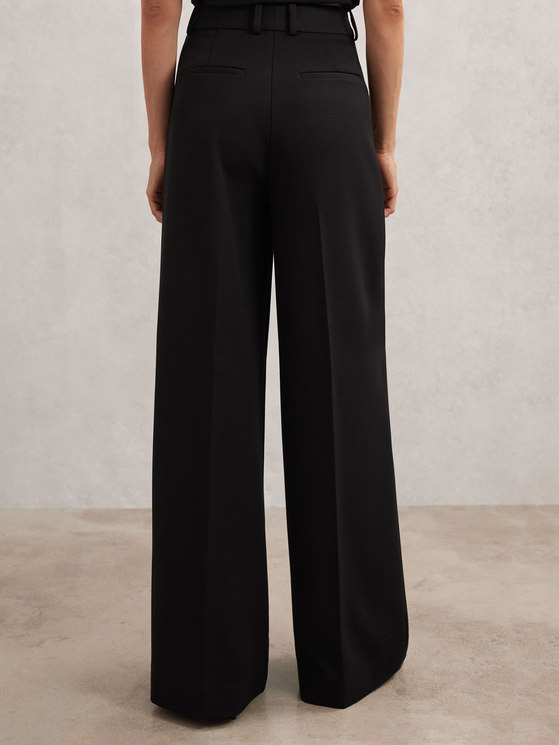 Wide-Leg Suit Trousers in Black