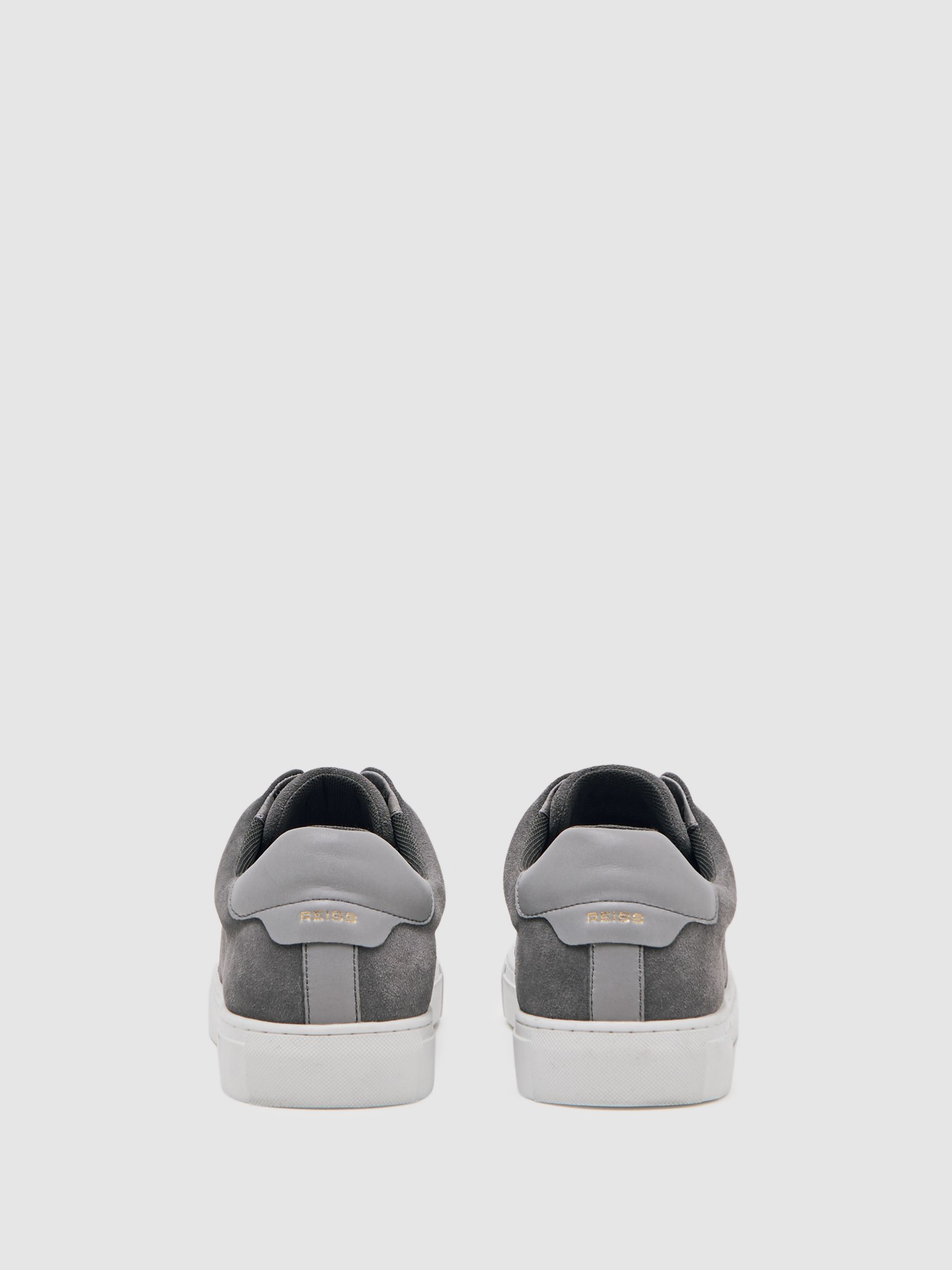 Suede Slip-On Elasticated Trainers in Grey