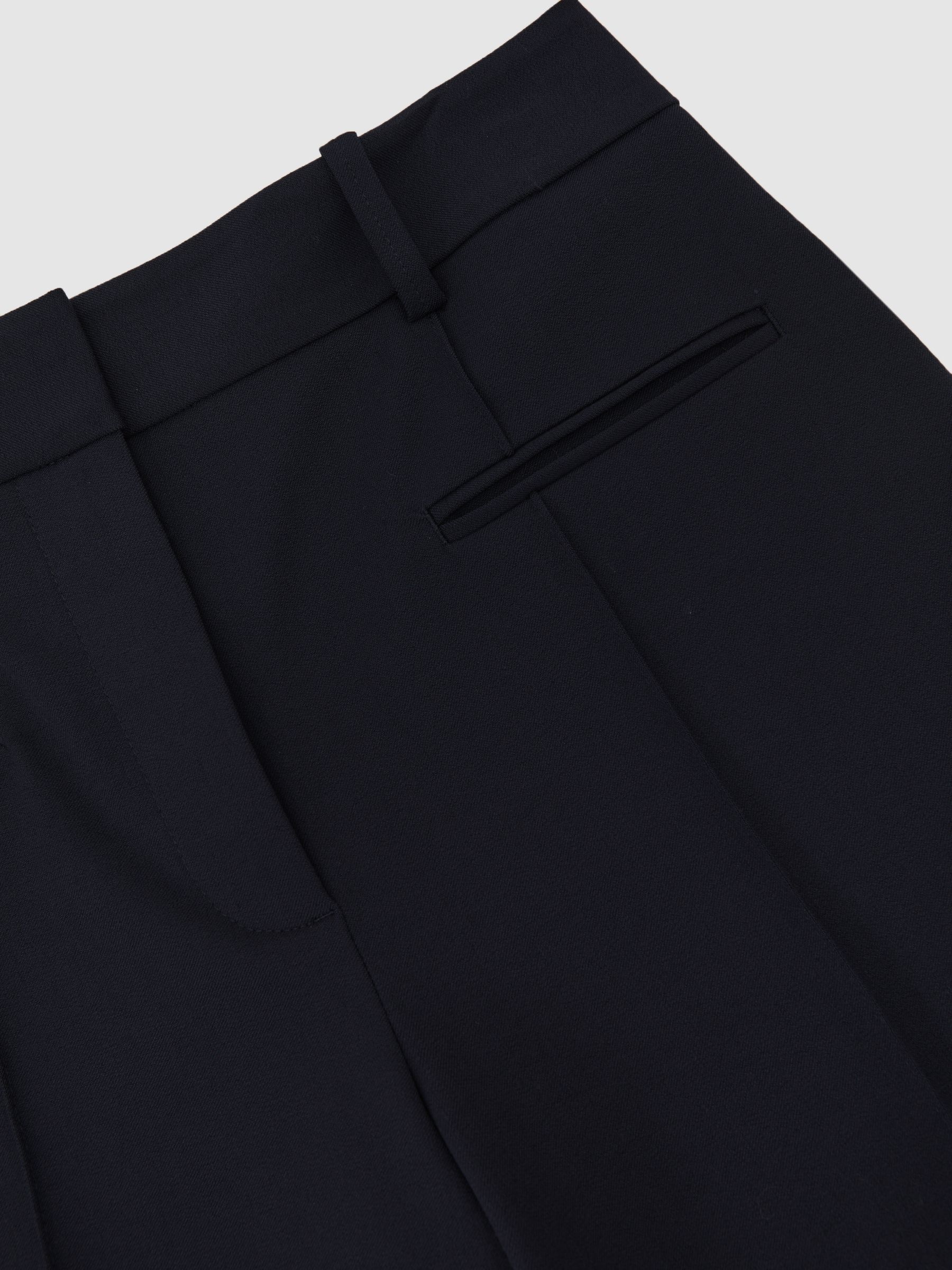 Pintuck Tapered Trousers in Blue