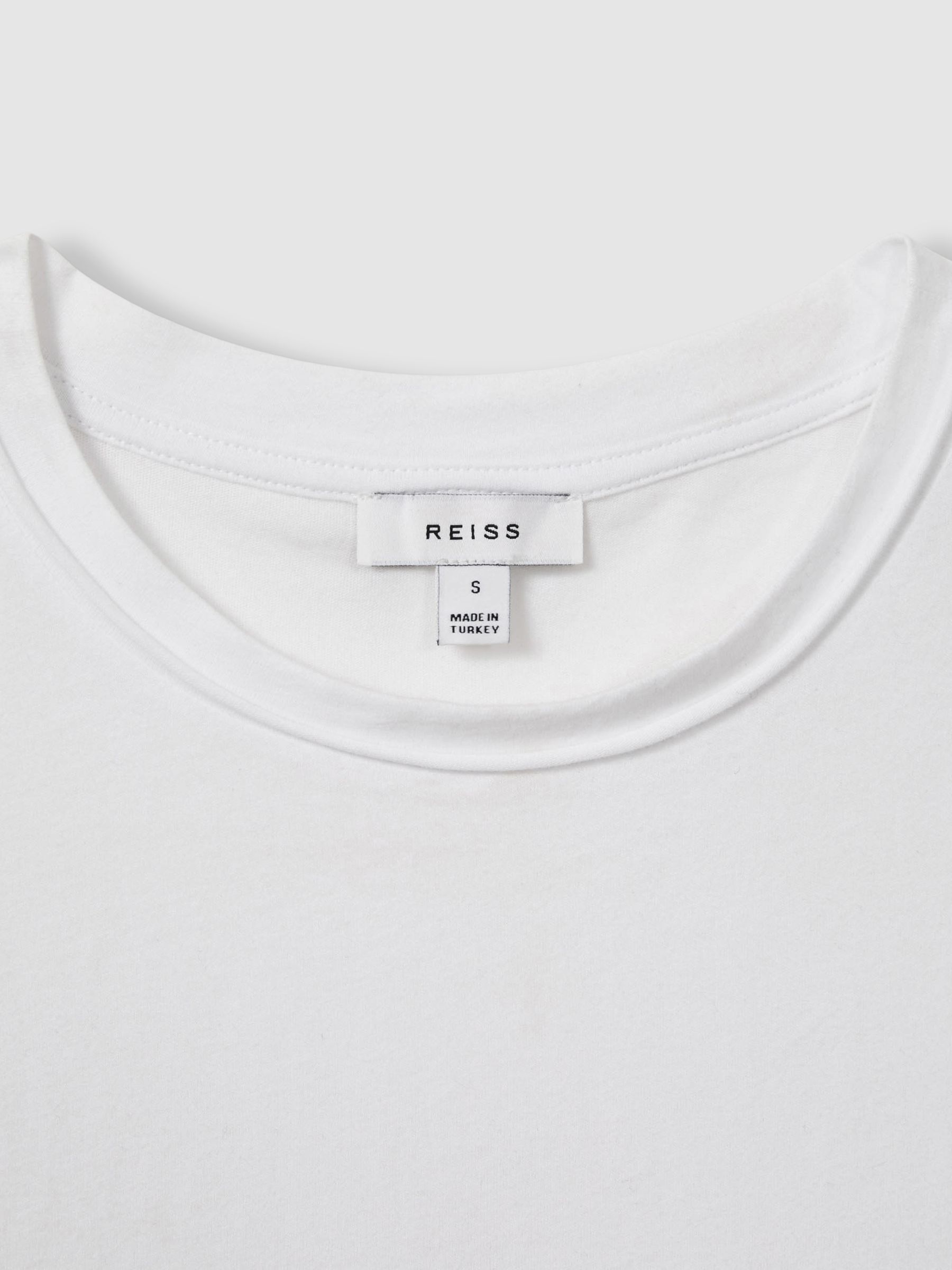 Cotton-Jersey Crew Neck T-Shirt in White