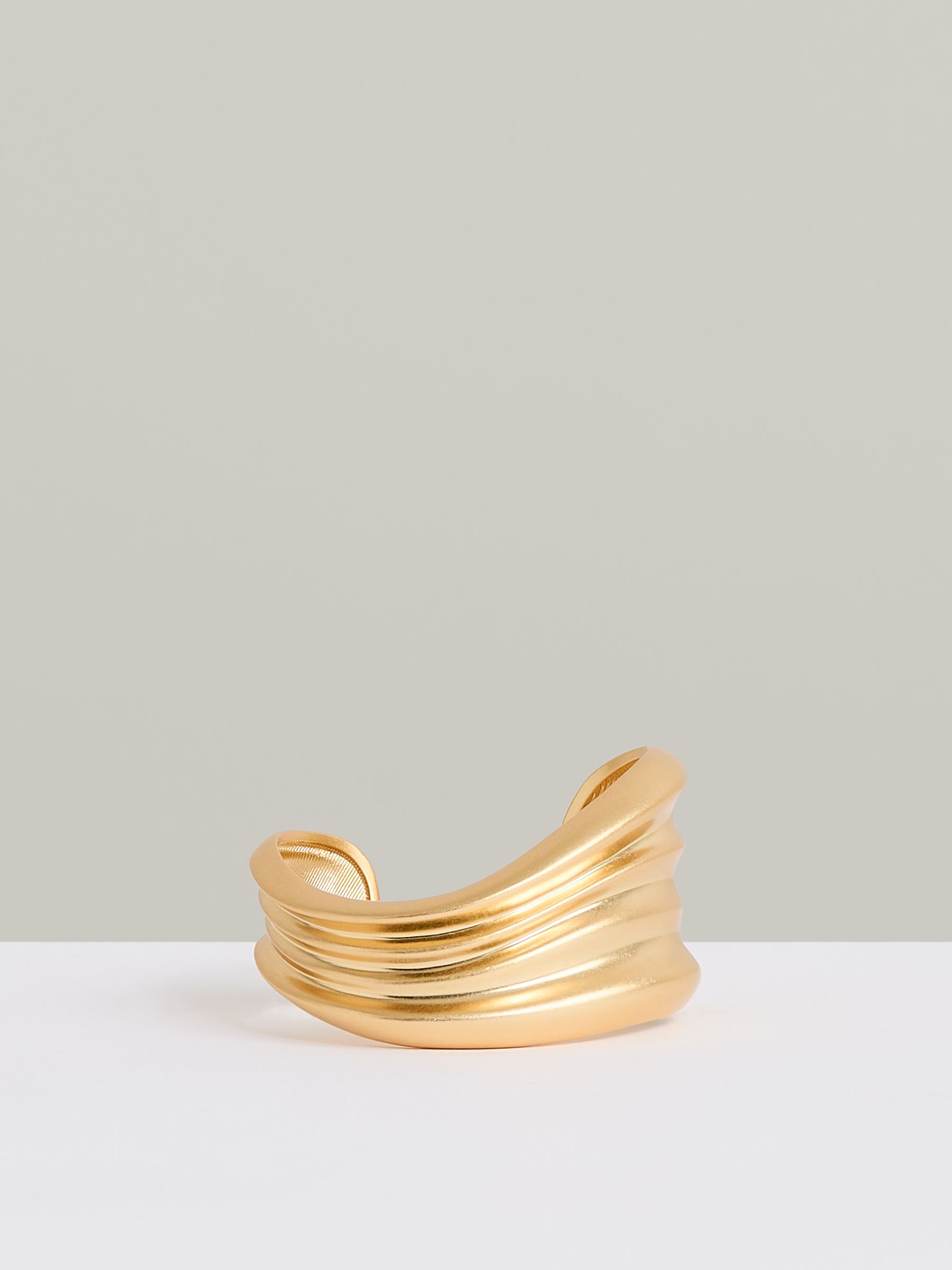 Fluid Sculpted Cuff in Gold Tone