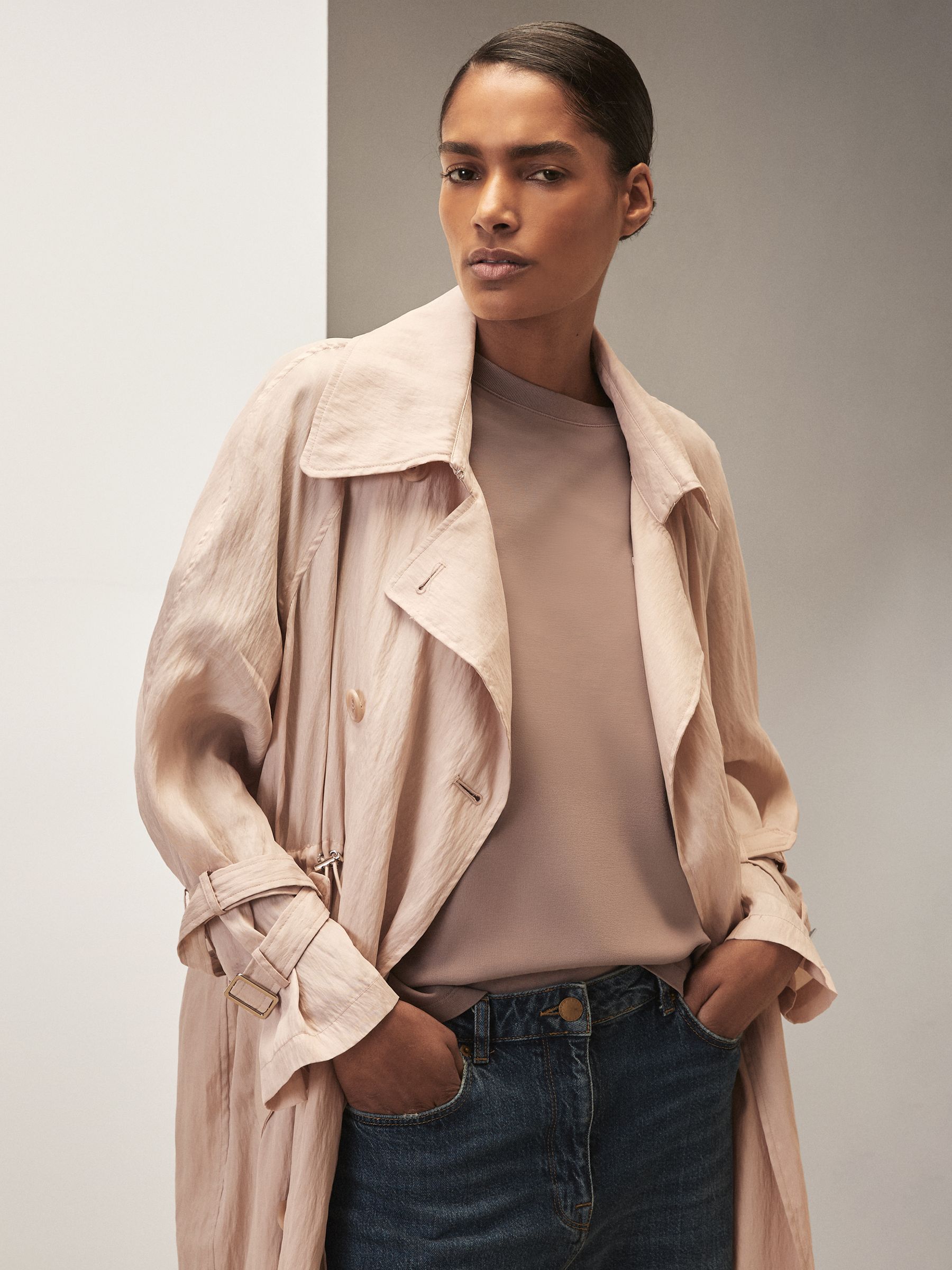 Reiss | Royal Ballet Trench Coat in Neutral