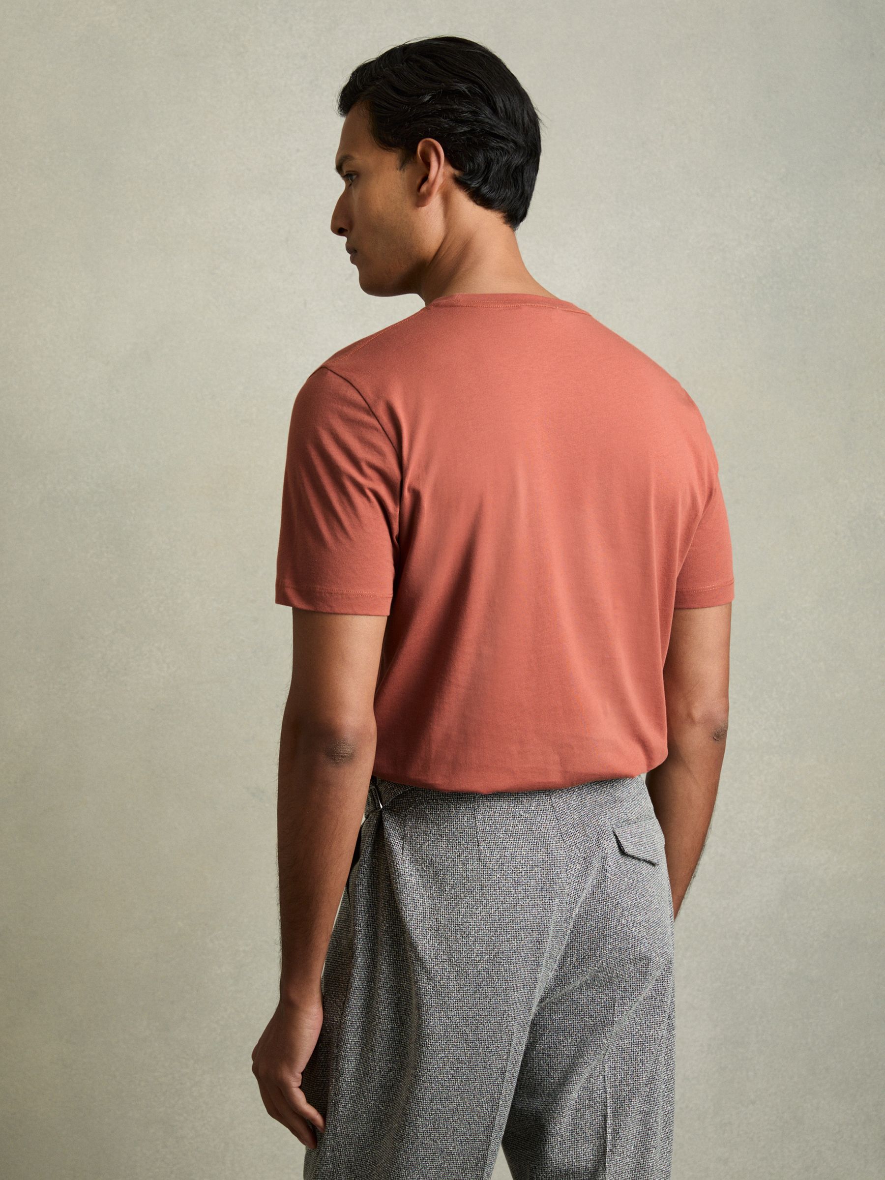 Crew Neck T-Shirt in Washed Rose Pink