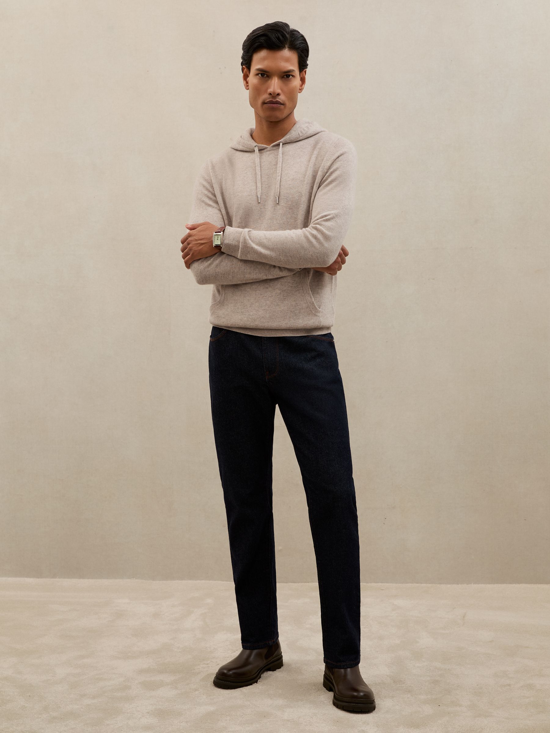 Atelier 100% Cashmere Hoodie in Oatmeal