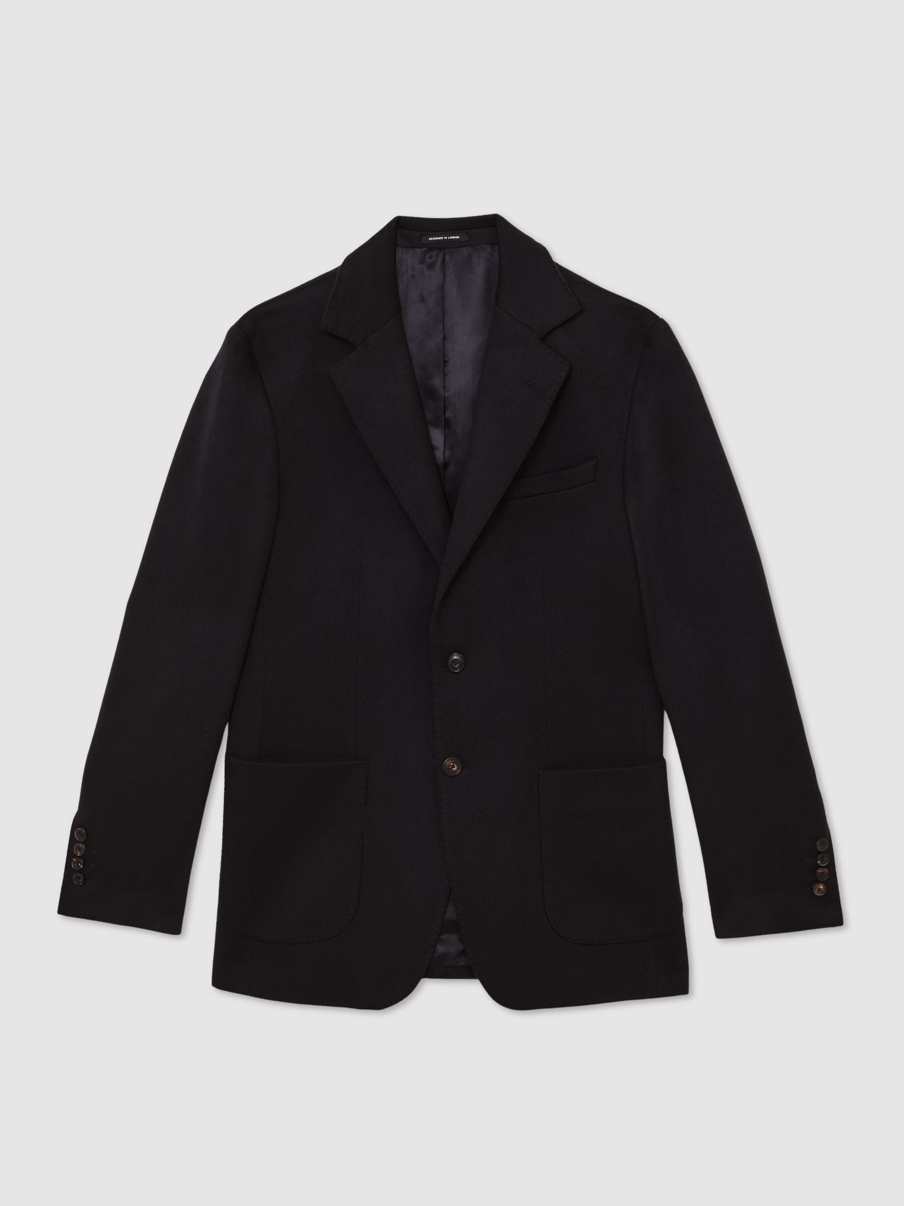 Atelier Cashmere Single-Breasted Blazer Tailored-Fit in Navy