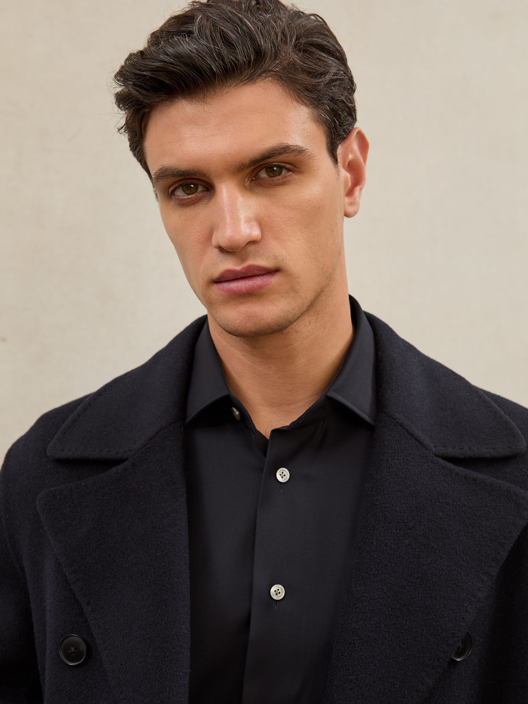 Atelier Wool Regular-Fit Shirt in Navy