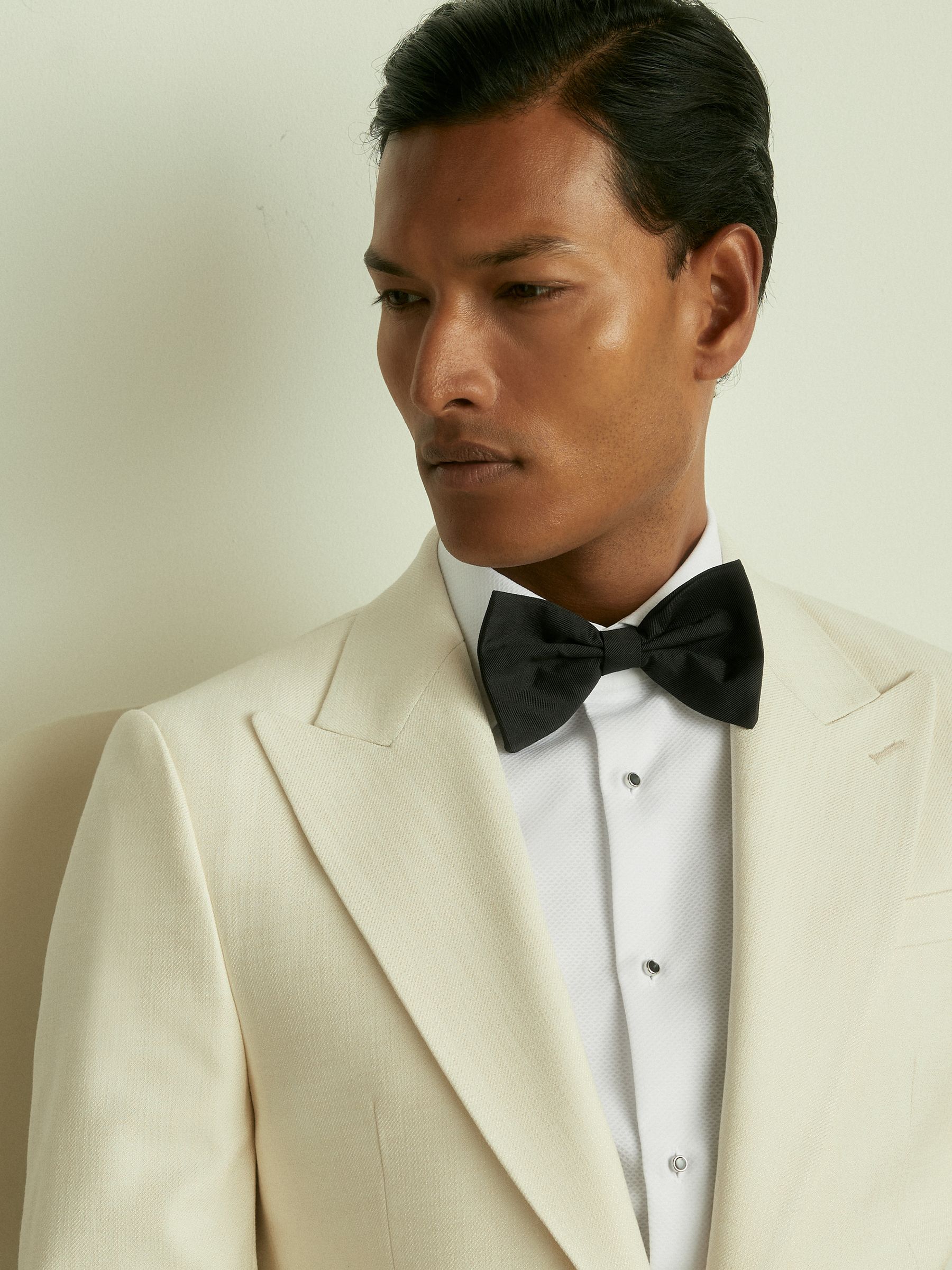 Grosgrain Silk Bow Tie in Black