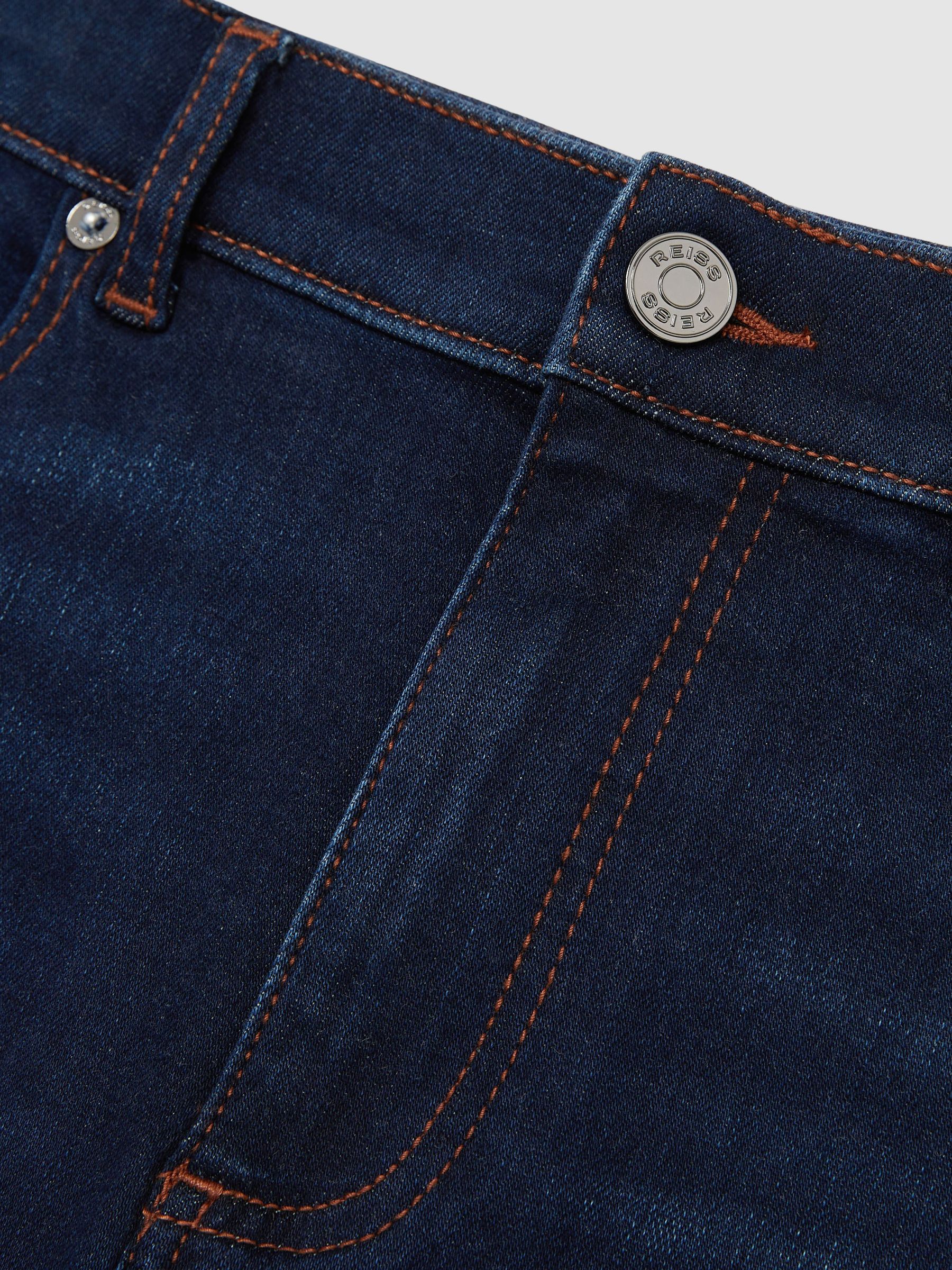 Skinny-Fit Jeans in Washed Dark Indigo