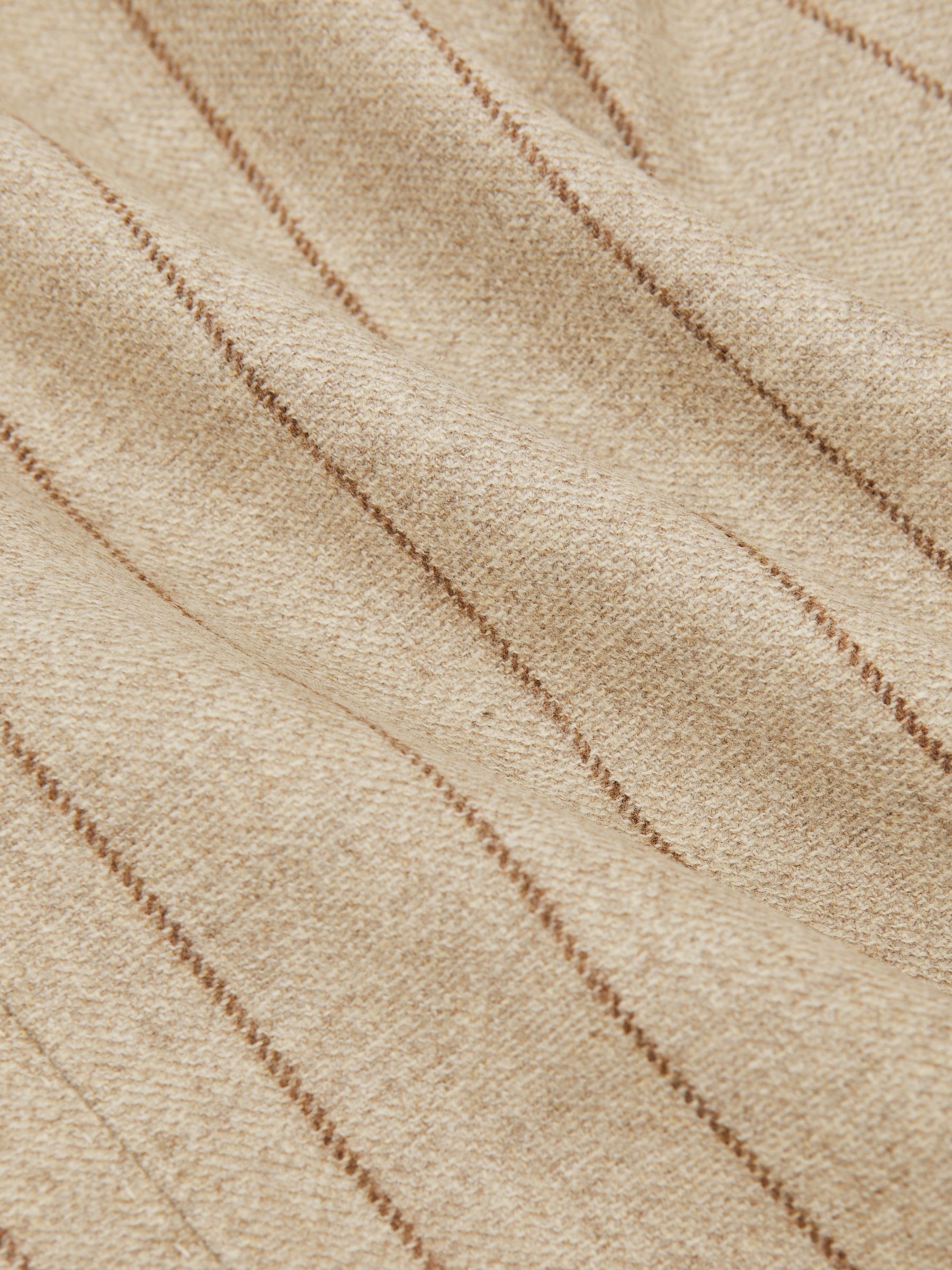 Atelier Wool Double-Breasted Blazer Pinstripe Tailored-Fit in Mocha Brown