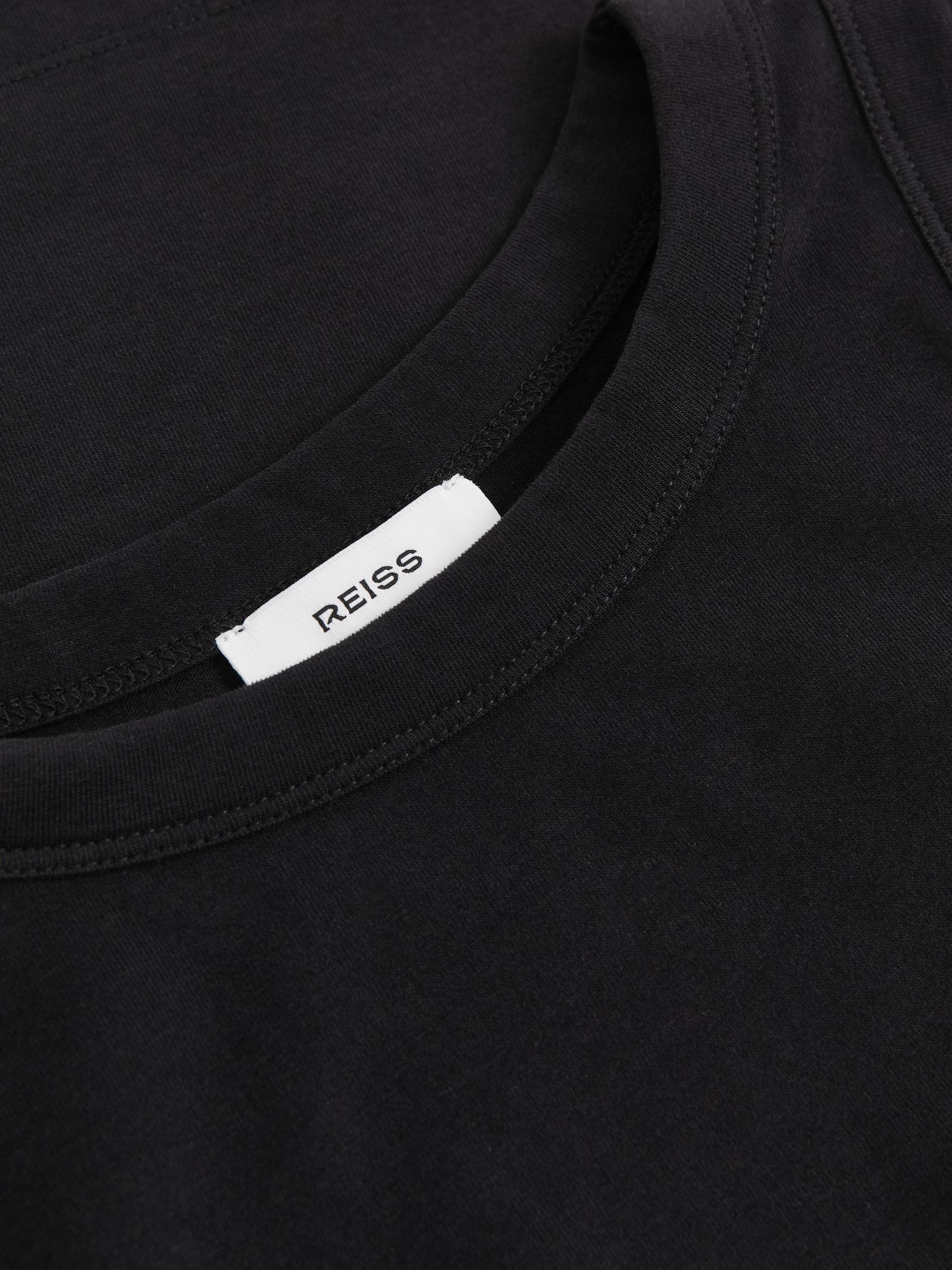 Stretch-Cotton Racerback Vest in Black