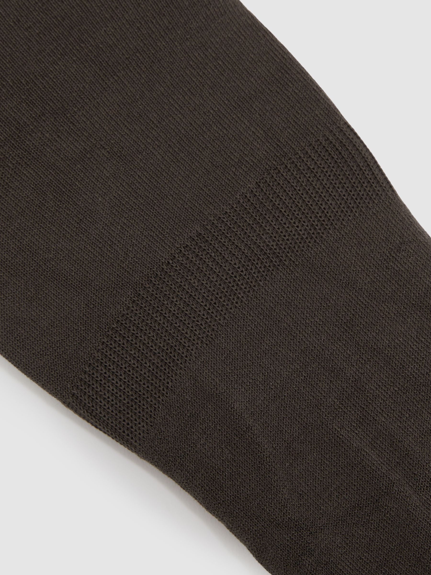 Cotton-Blend Loafer Socks in Chocolate