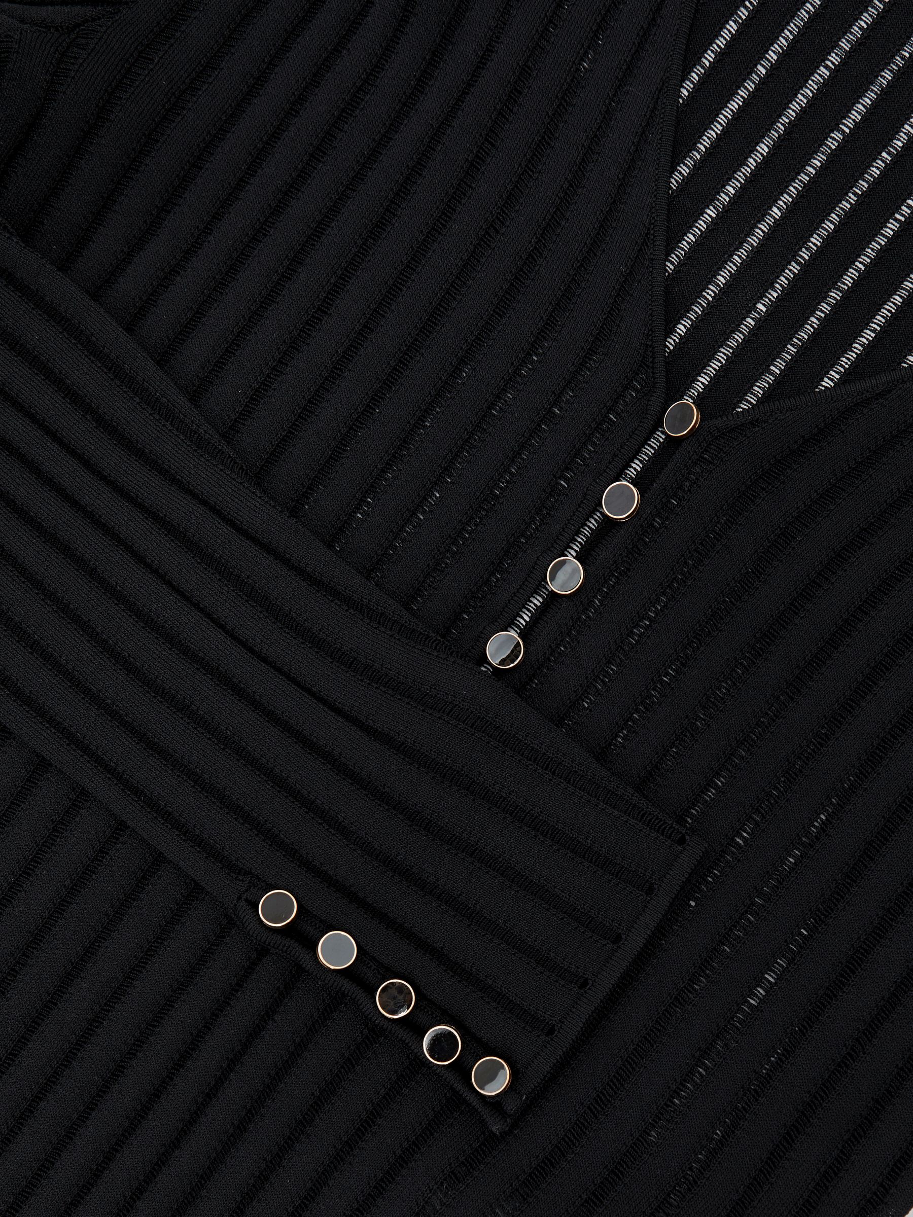 Atelier Ladder-Stitch Knit Bodysuit in Black