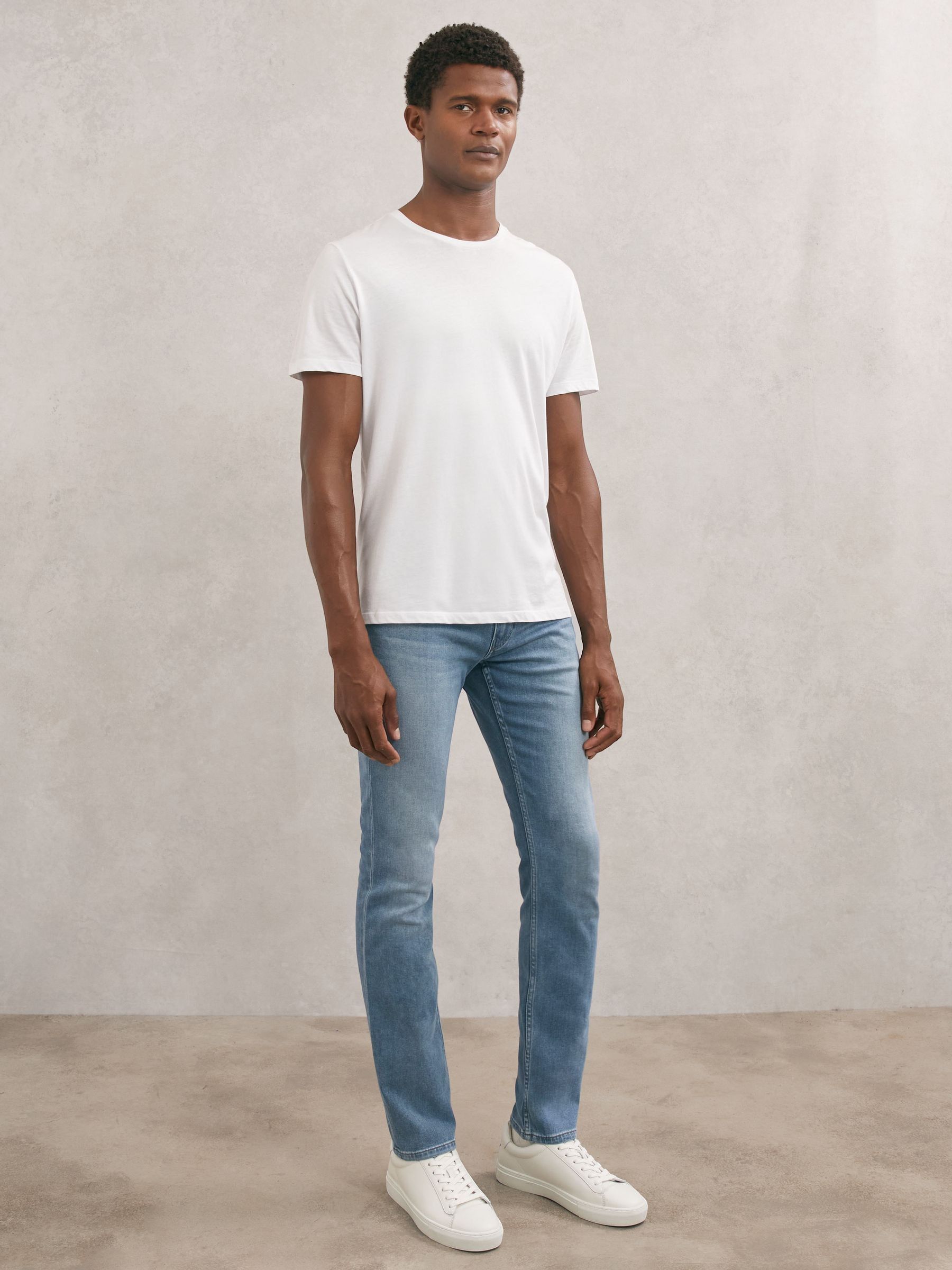 Paige Slim Fit Stretch Jeans in Kenney Blue