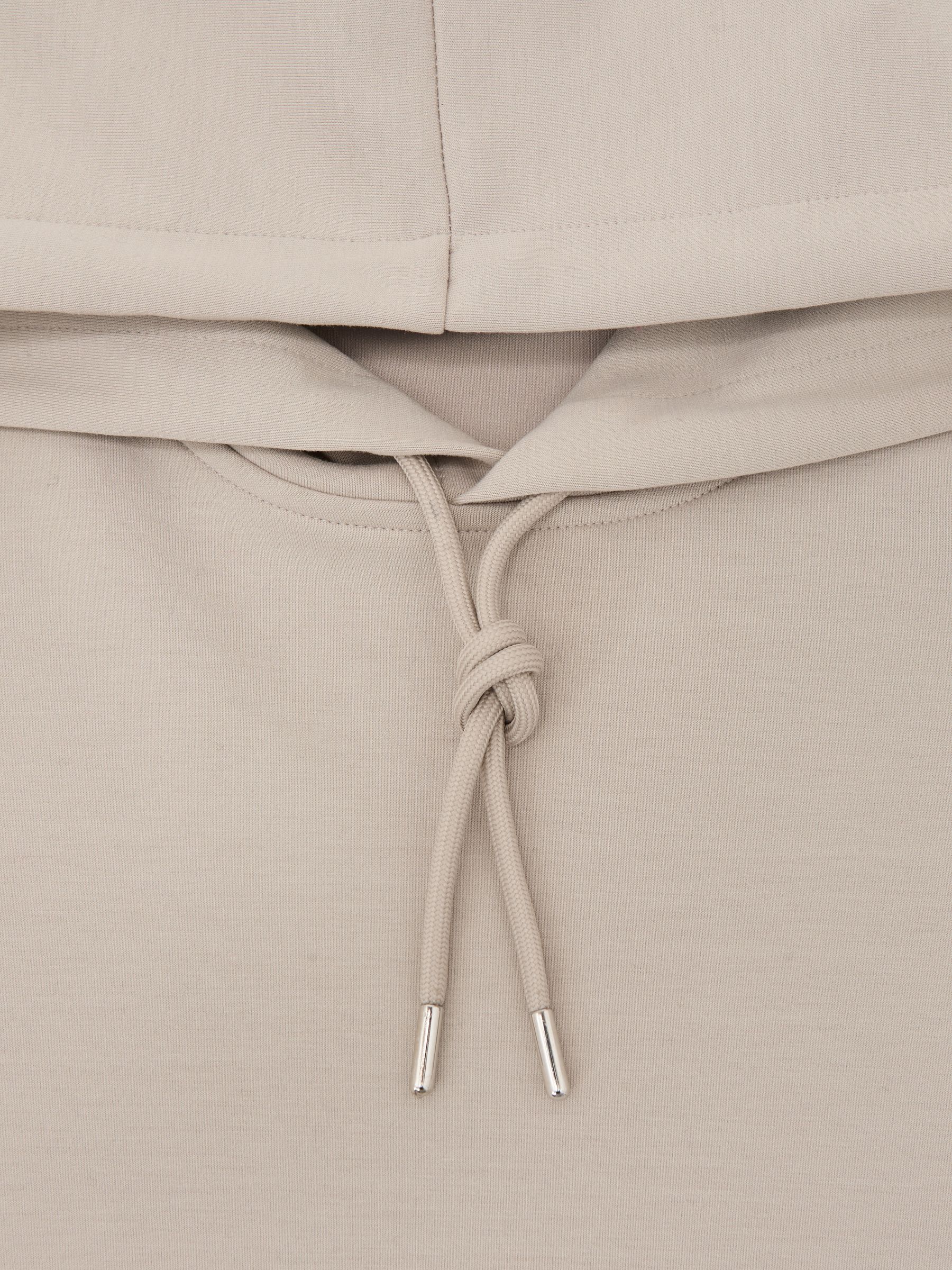 Interlock Jersey Drawstring Hoodie in Stone