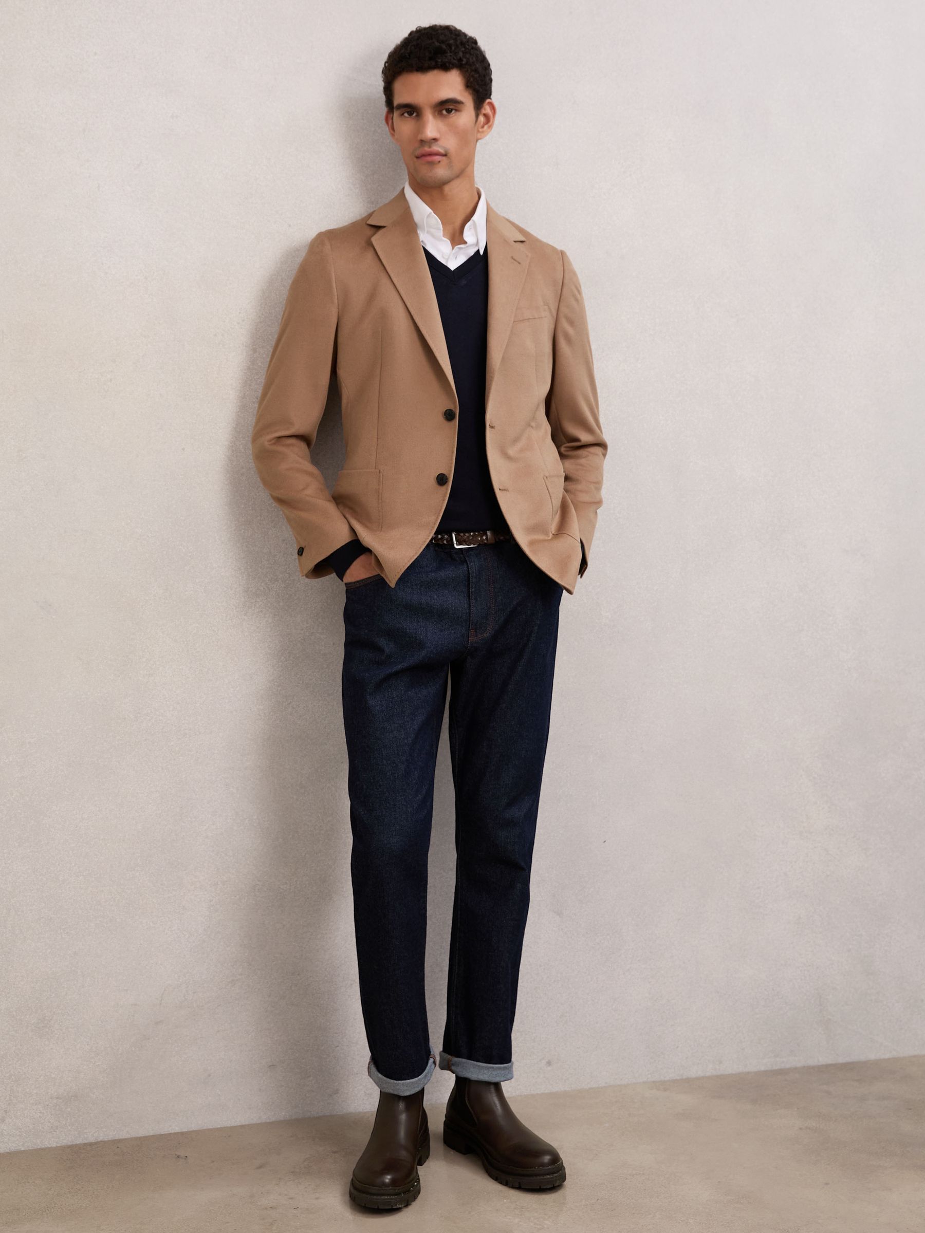 Leather Chelsea Boots in Dark Brown