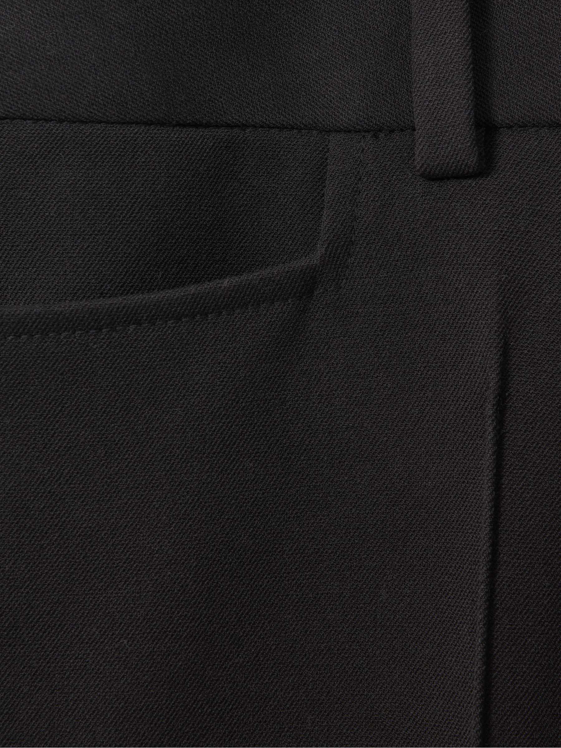 Petite Flared Suit Trousers in Black