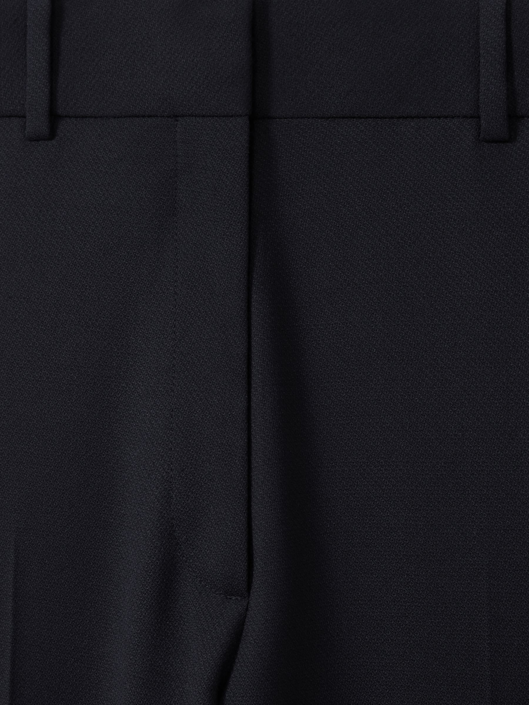 Wool-Blend Tailored Flared Suit Trousers in Navy