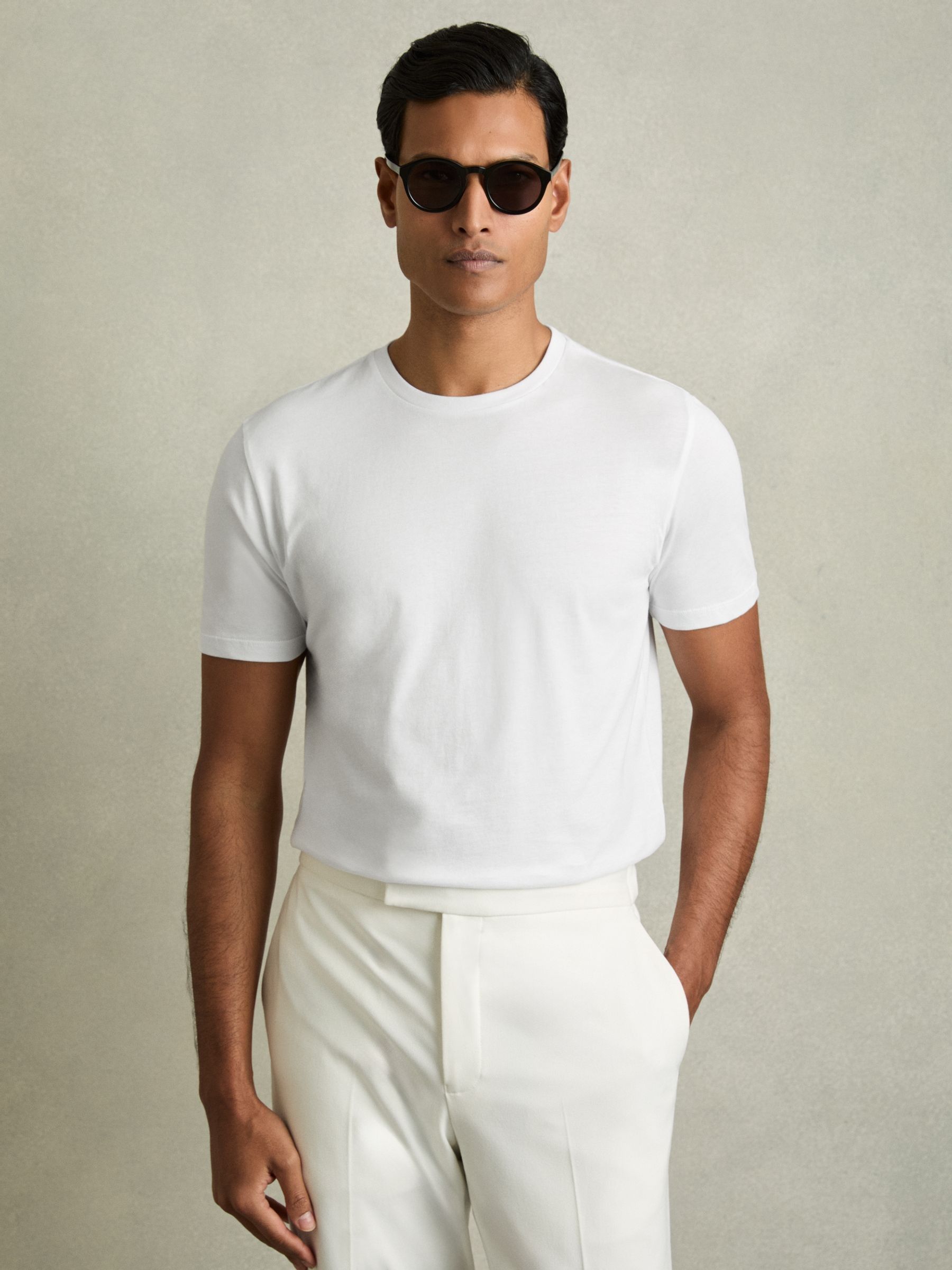 Cotton-Jersey Crew-Neck T-shirts 3 Pack in Neutral