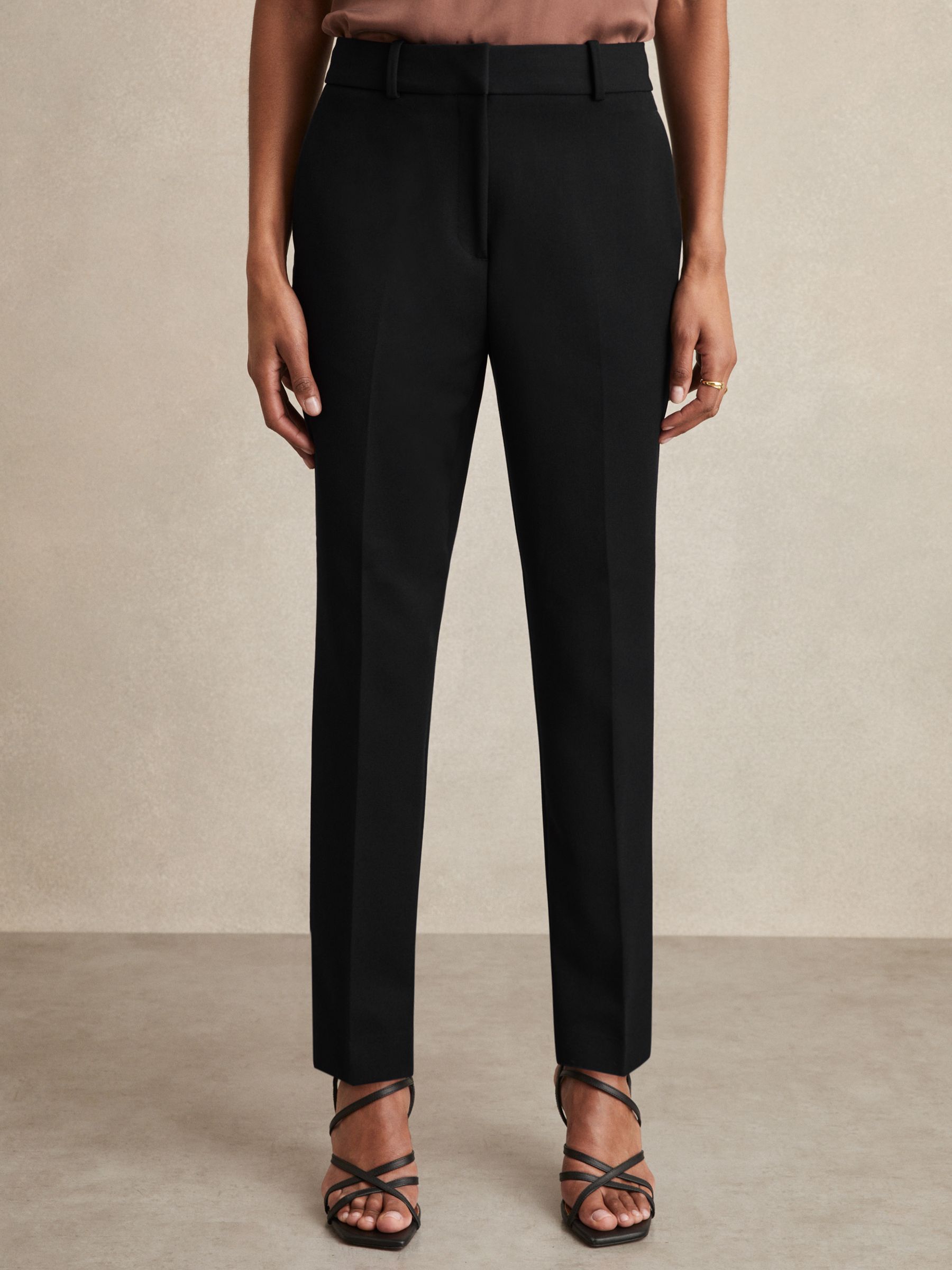 Petite Slim Fit Suit Trousers in Black