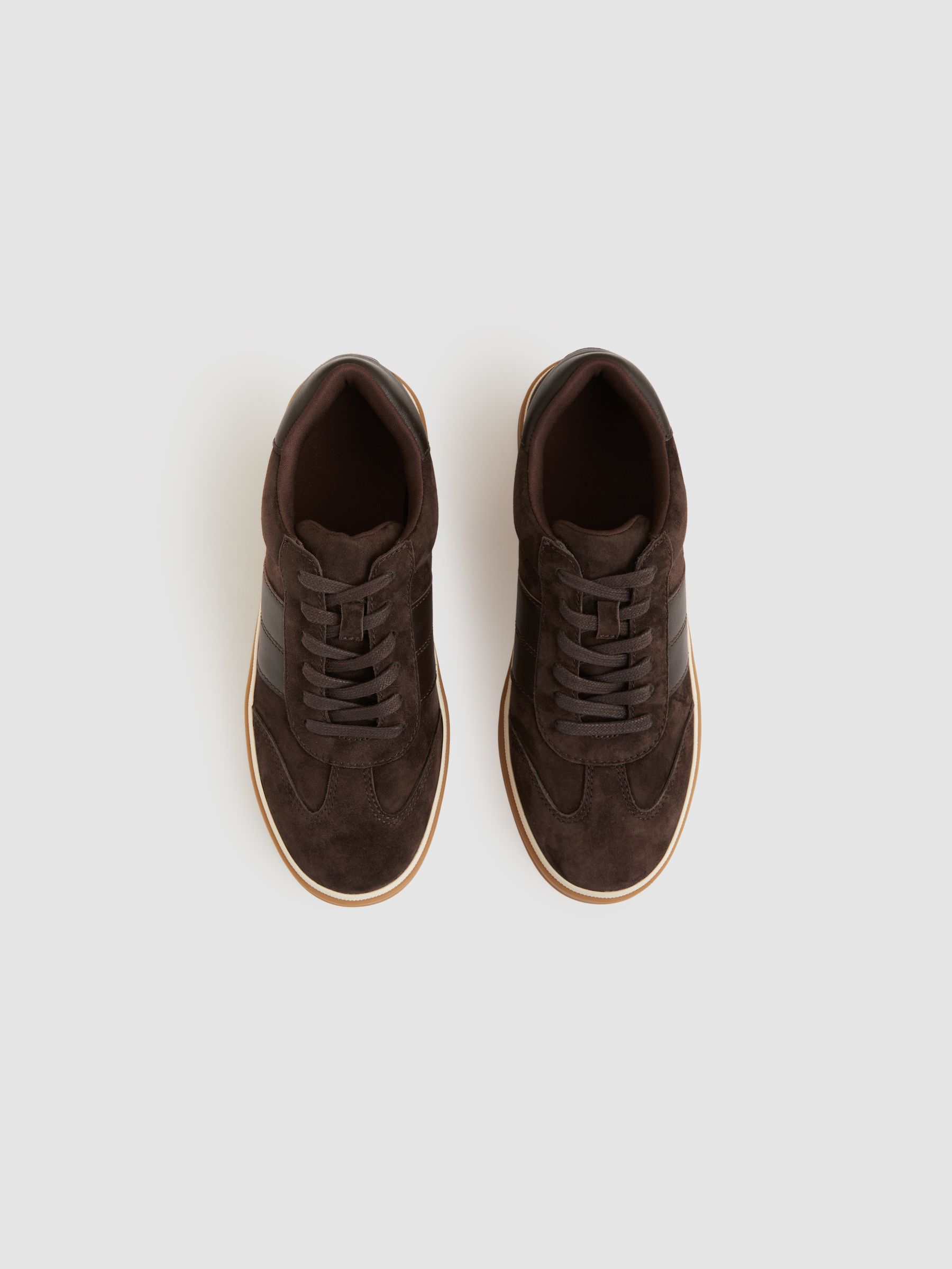 Suede Low-Top Trainers in Chocolate
