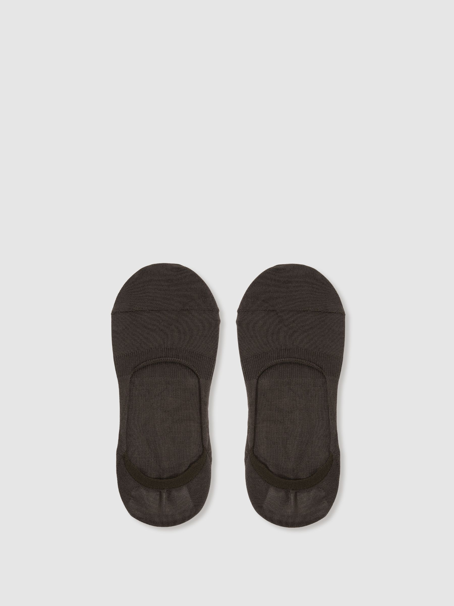 Cotton-Blend Loafer Socks in Chocolate