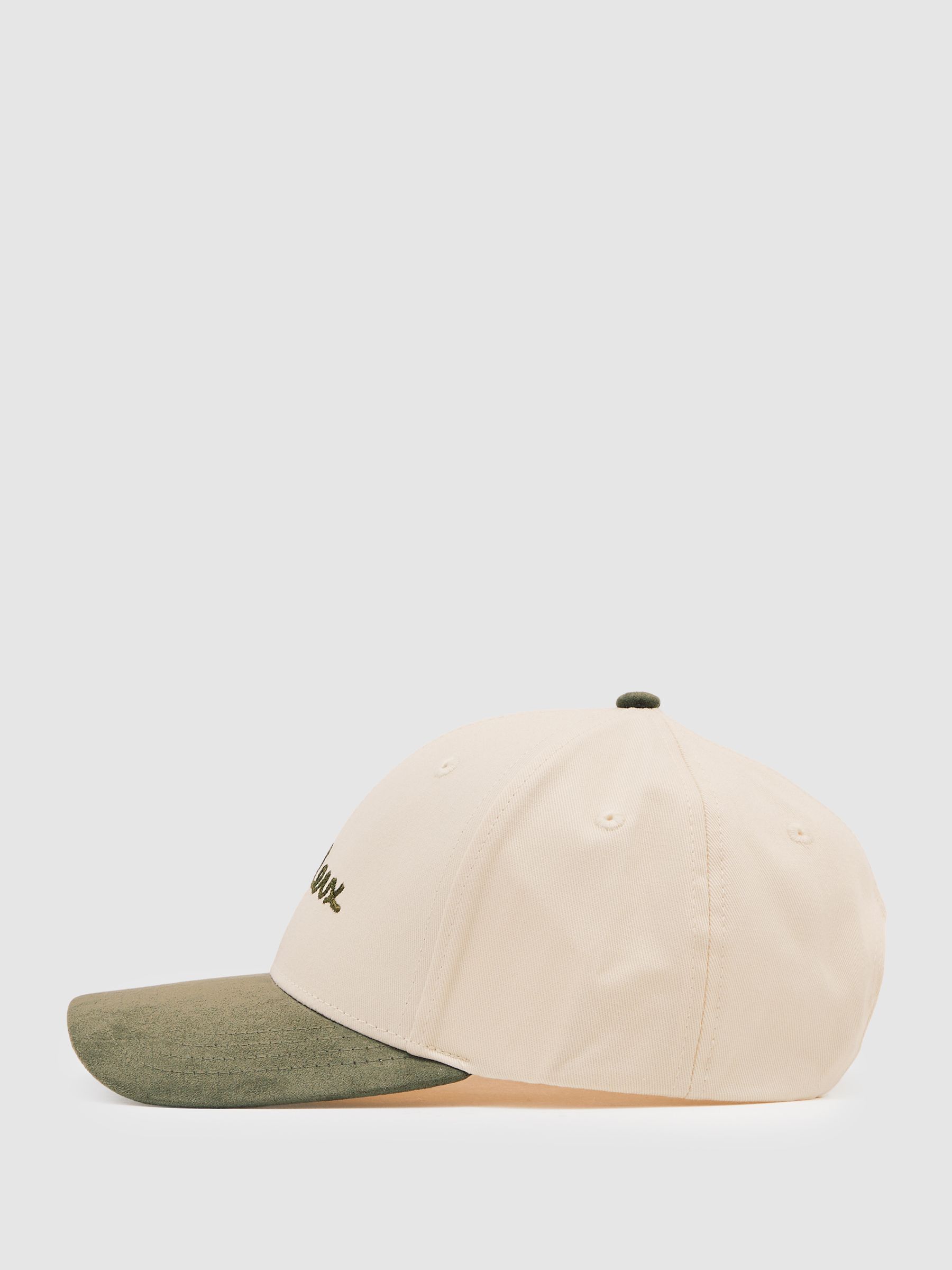 Les Deux Cotton Contrast Logo Cap in Ivory