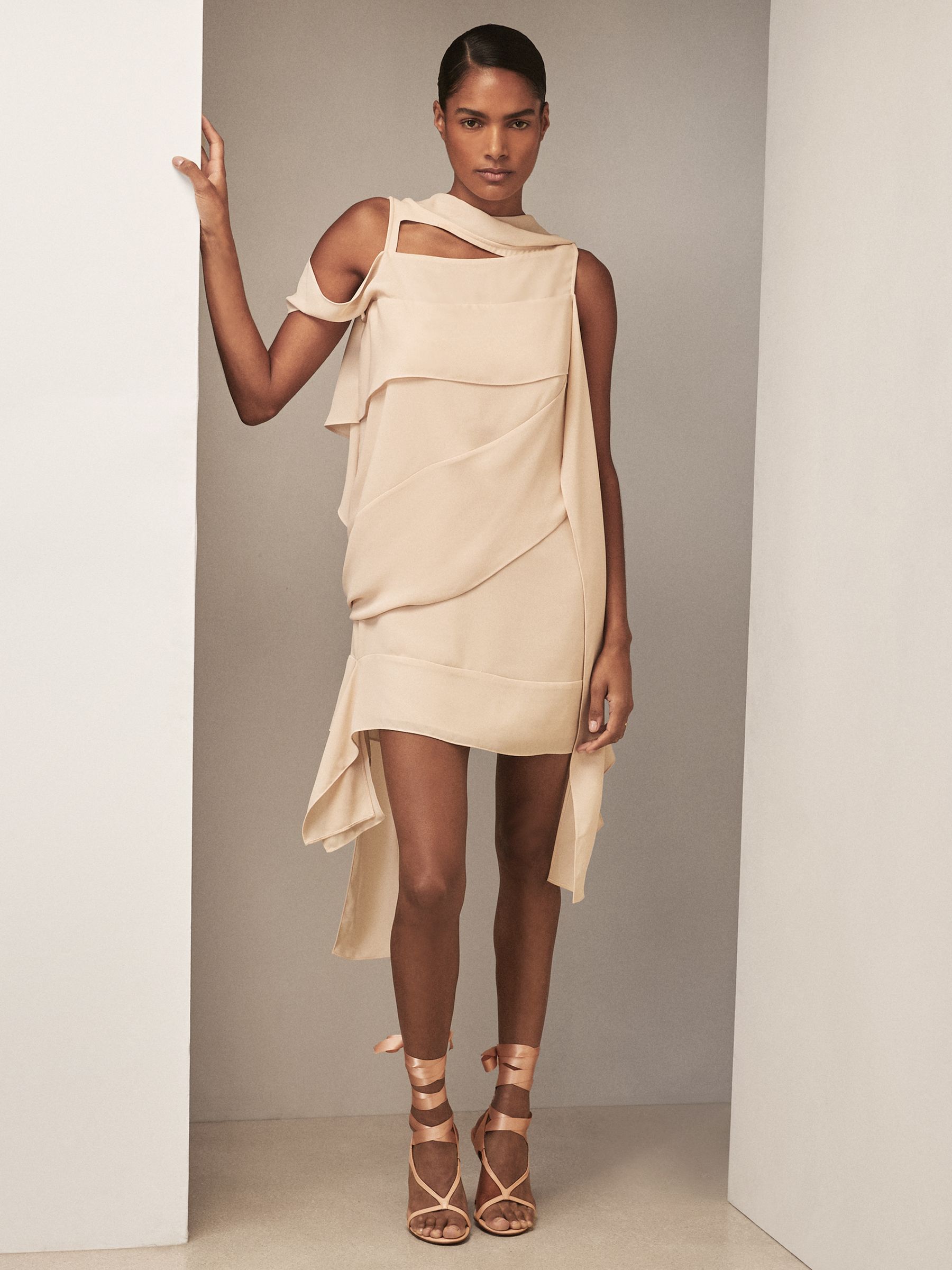 Reiss | Royal Ballet Ribbon Sandals in Pink