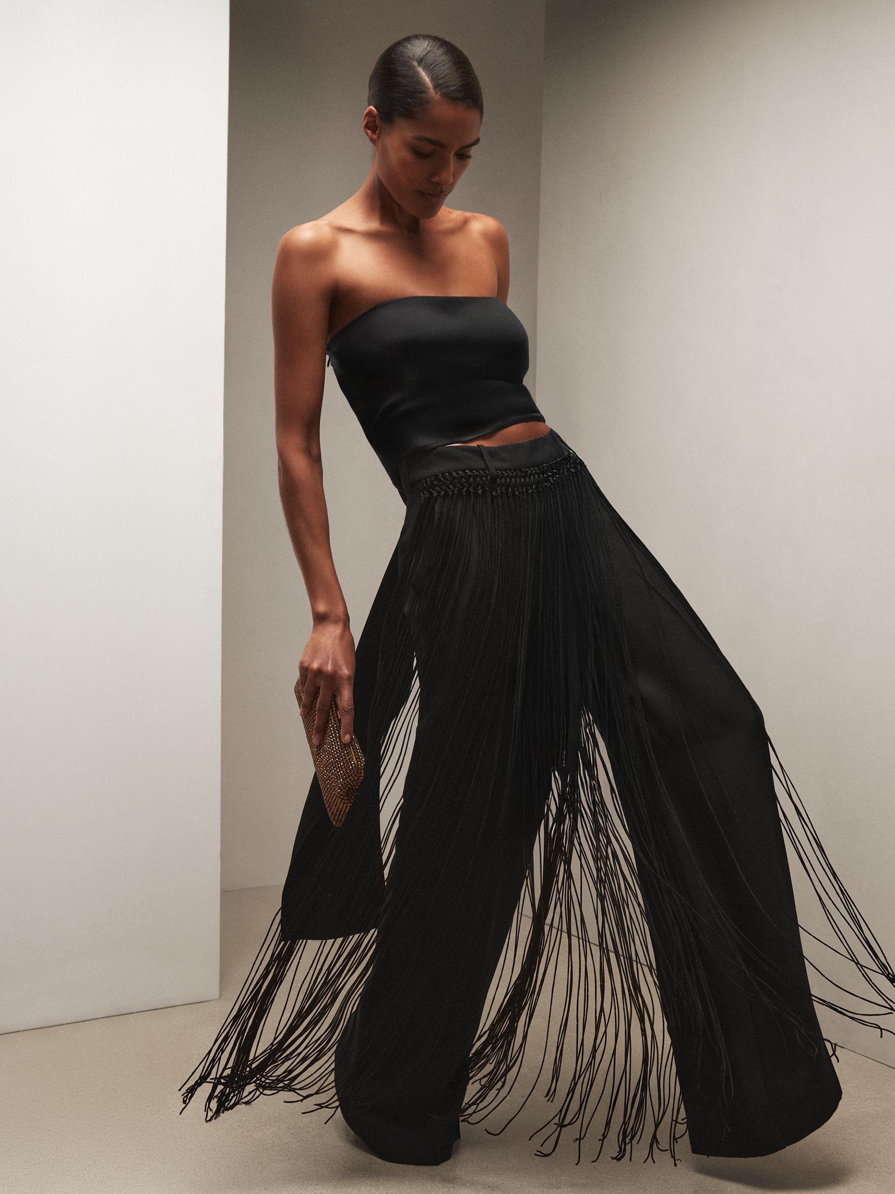 Reiss | Royal Ballet Tassel Trousers in Black