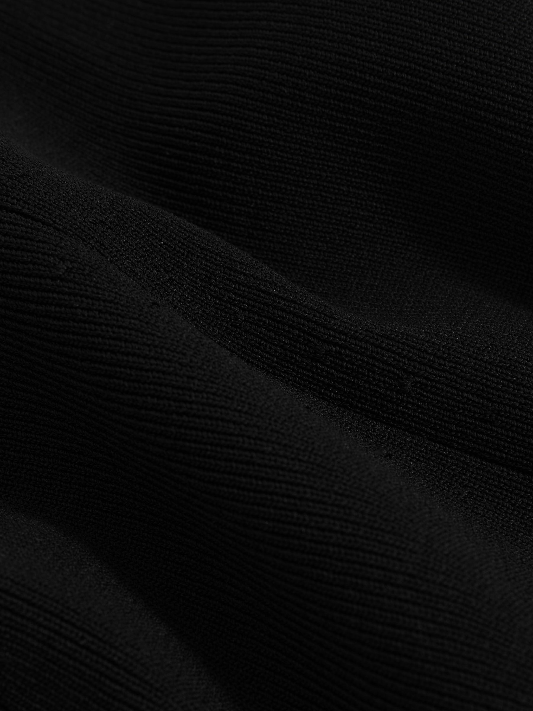 Low-Back Rib-Knit Vest in Black