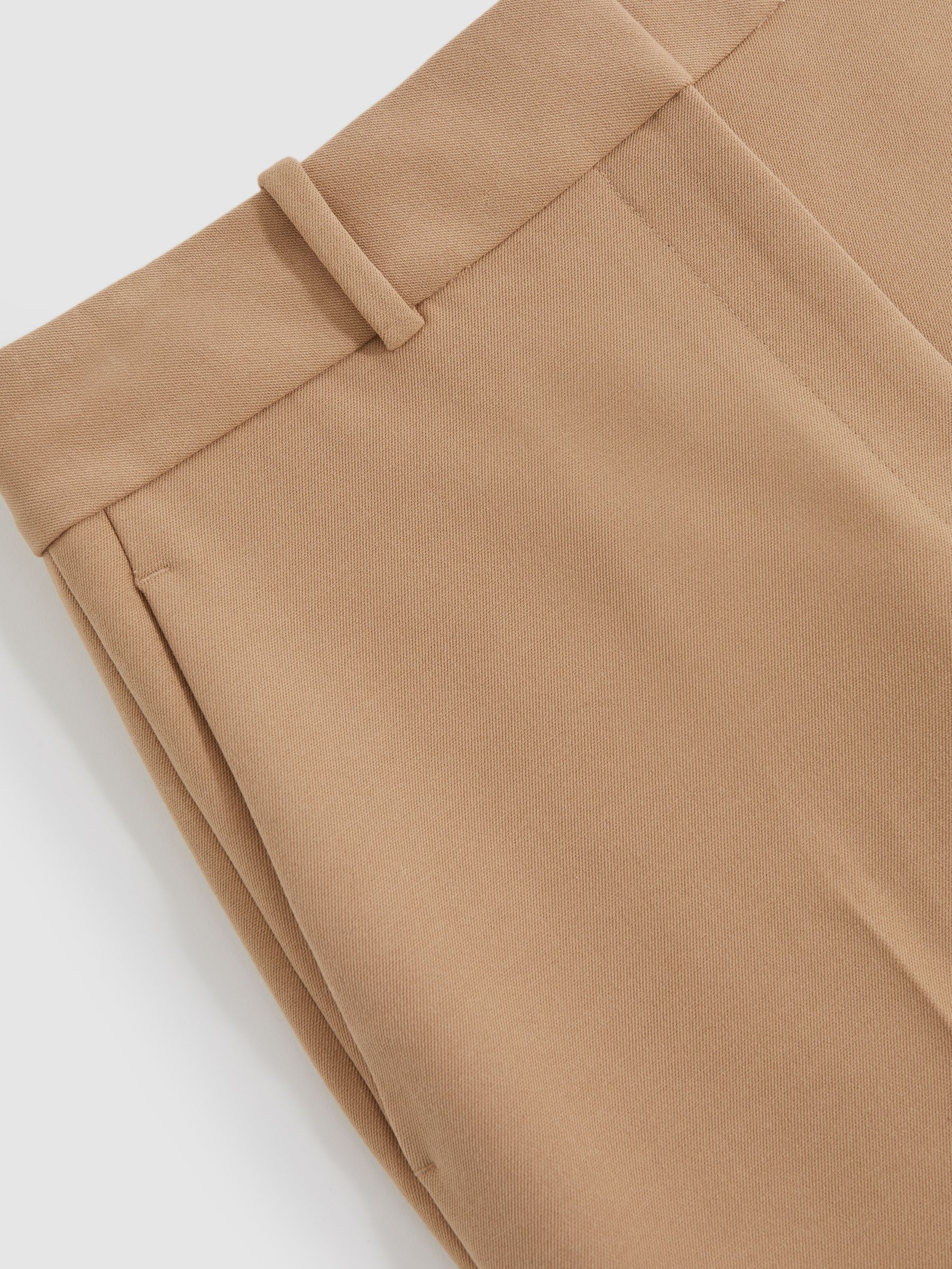 Petite Slim Fit Suit Trousers in Camel