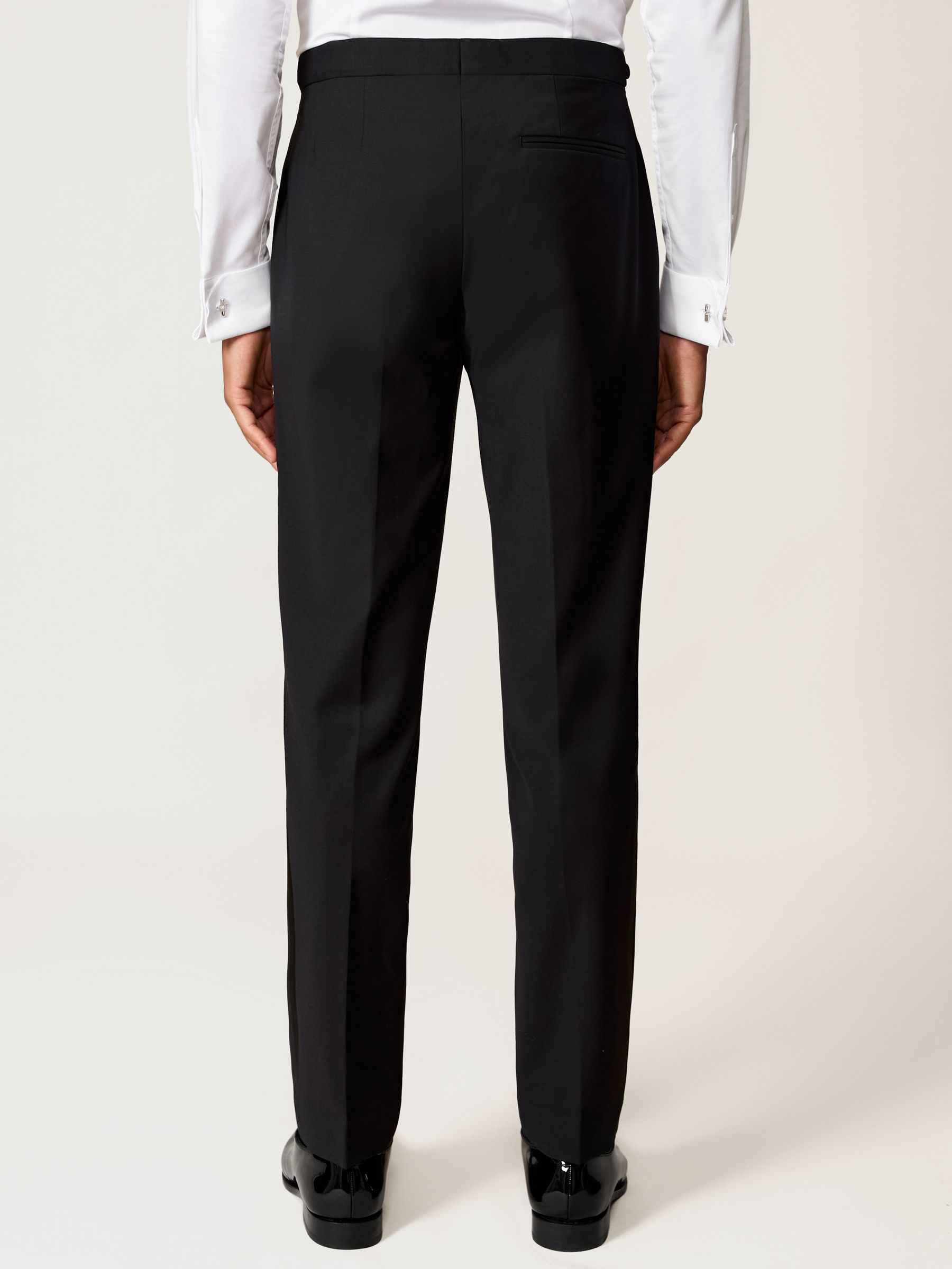 Slim-Fit Wool-Blend Tuxedo Trousers in Black