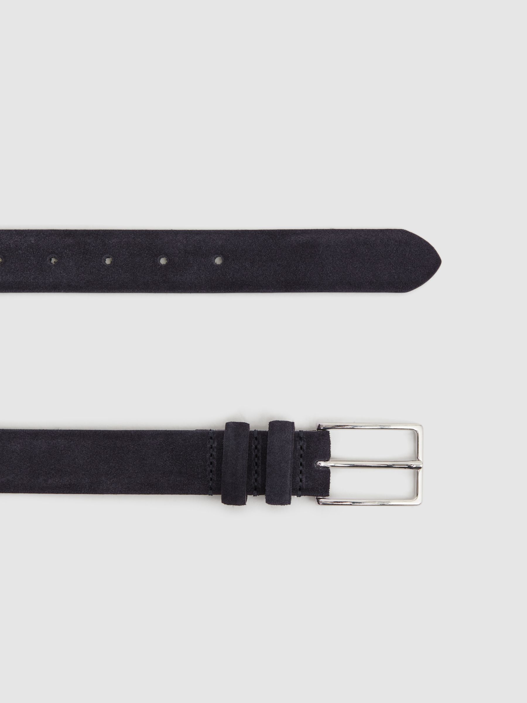 Suede Belt in Navy