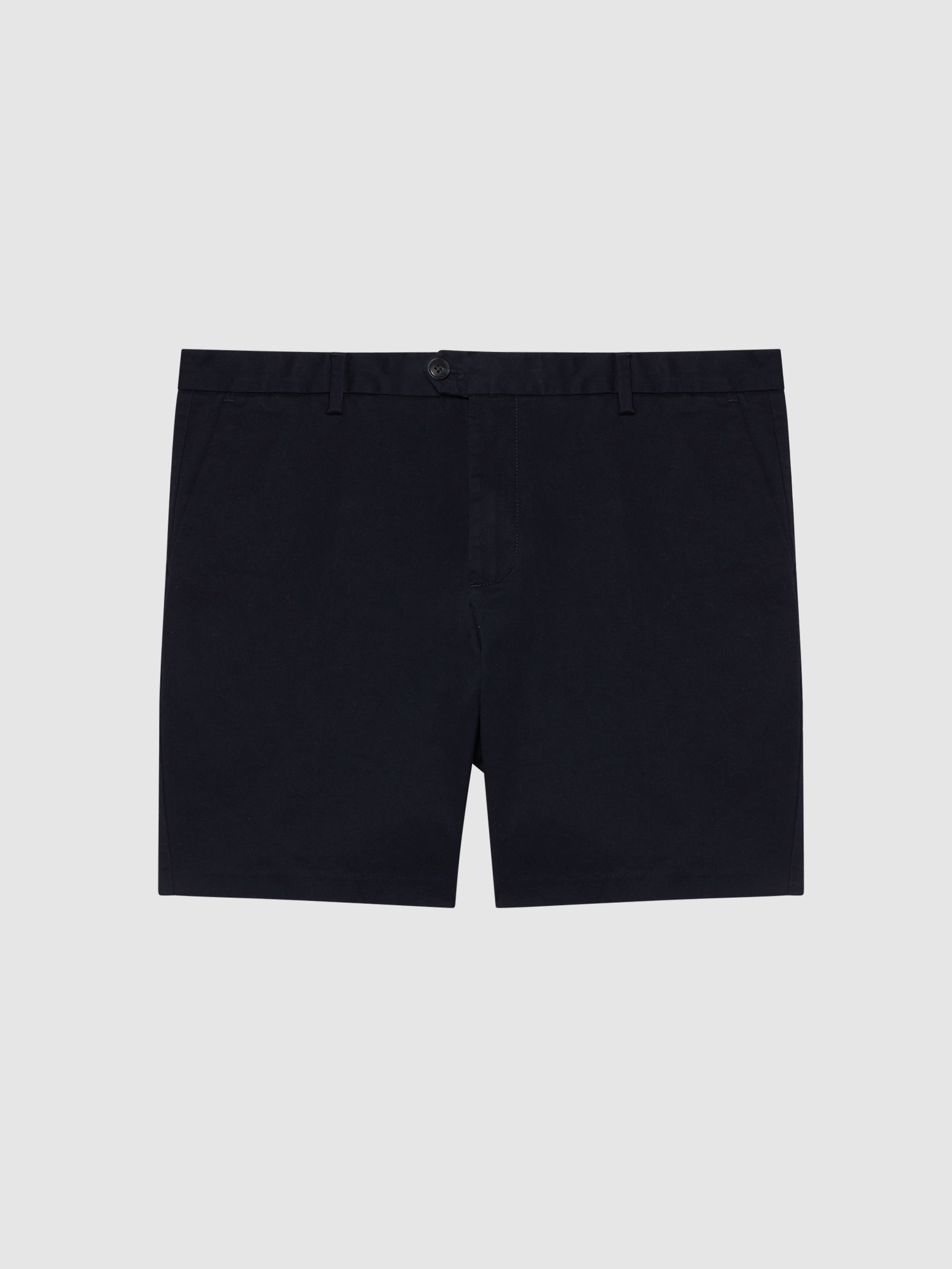 Short Length Casual Chino Shorts in Navy