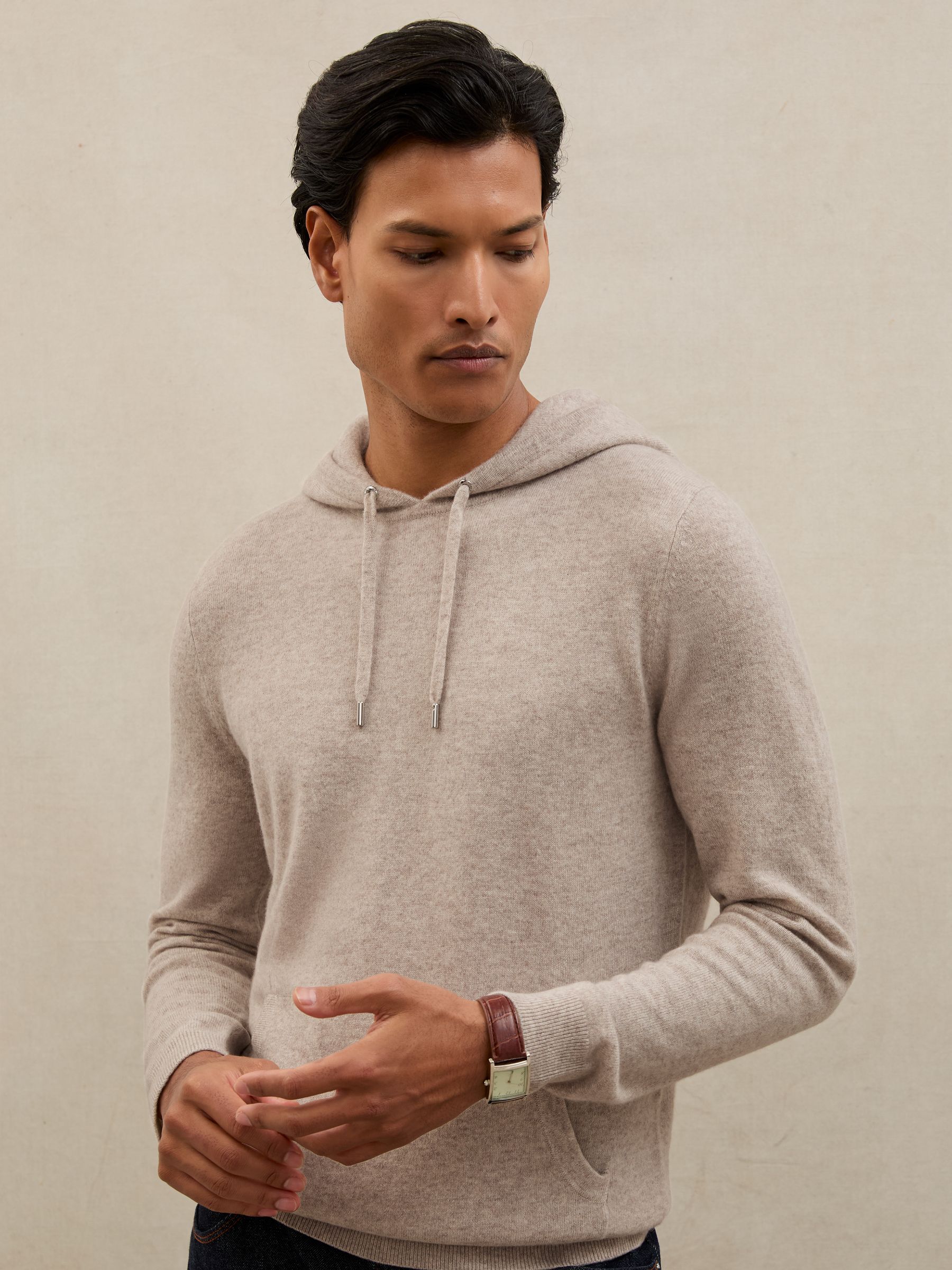 Atelier 100% Cashmere Hoodie in Oatmeal