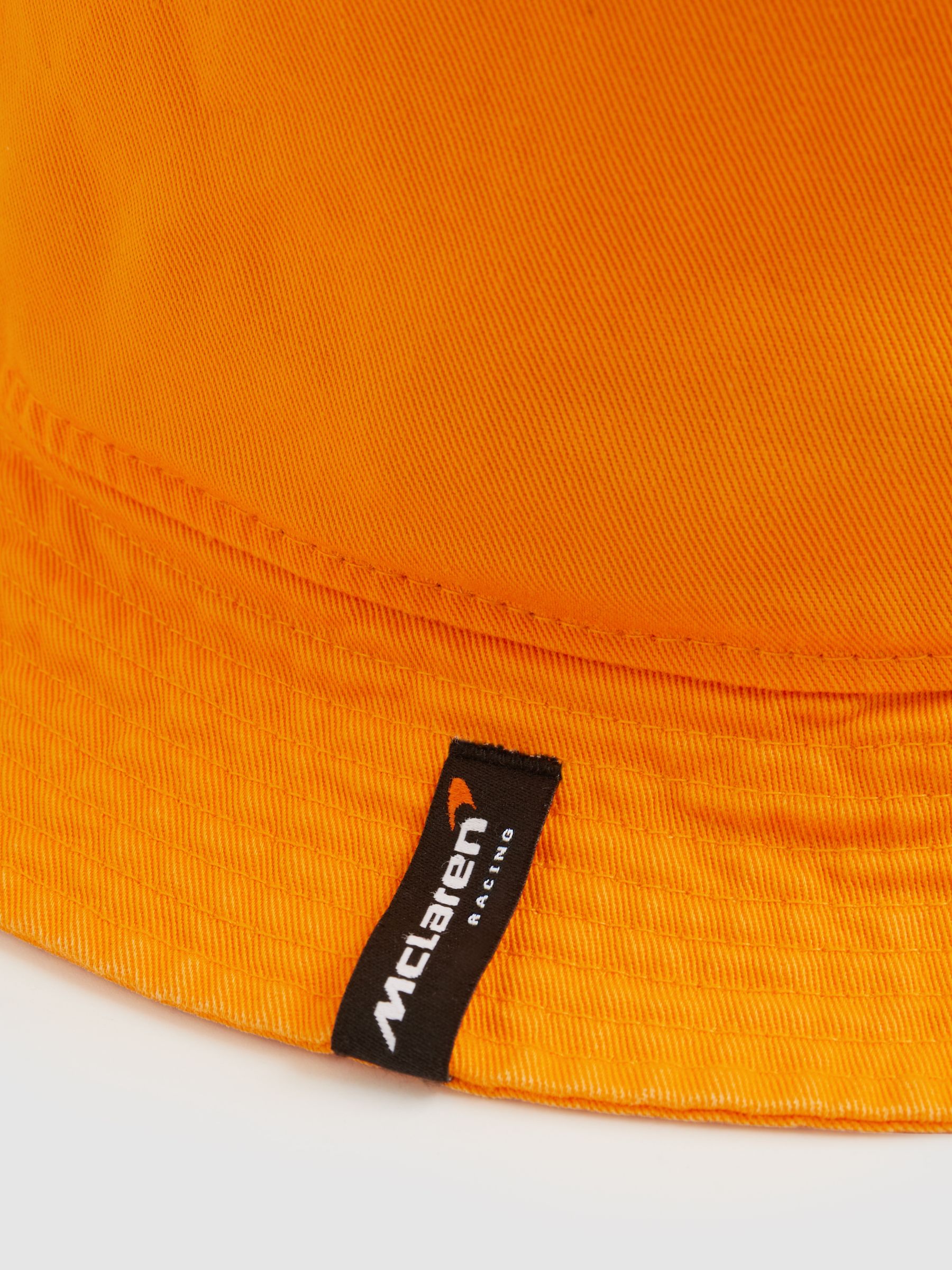 Unisex Fit McLaren Racing Cotton Bucket Hat in Papaya Orange