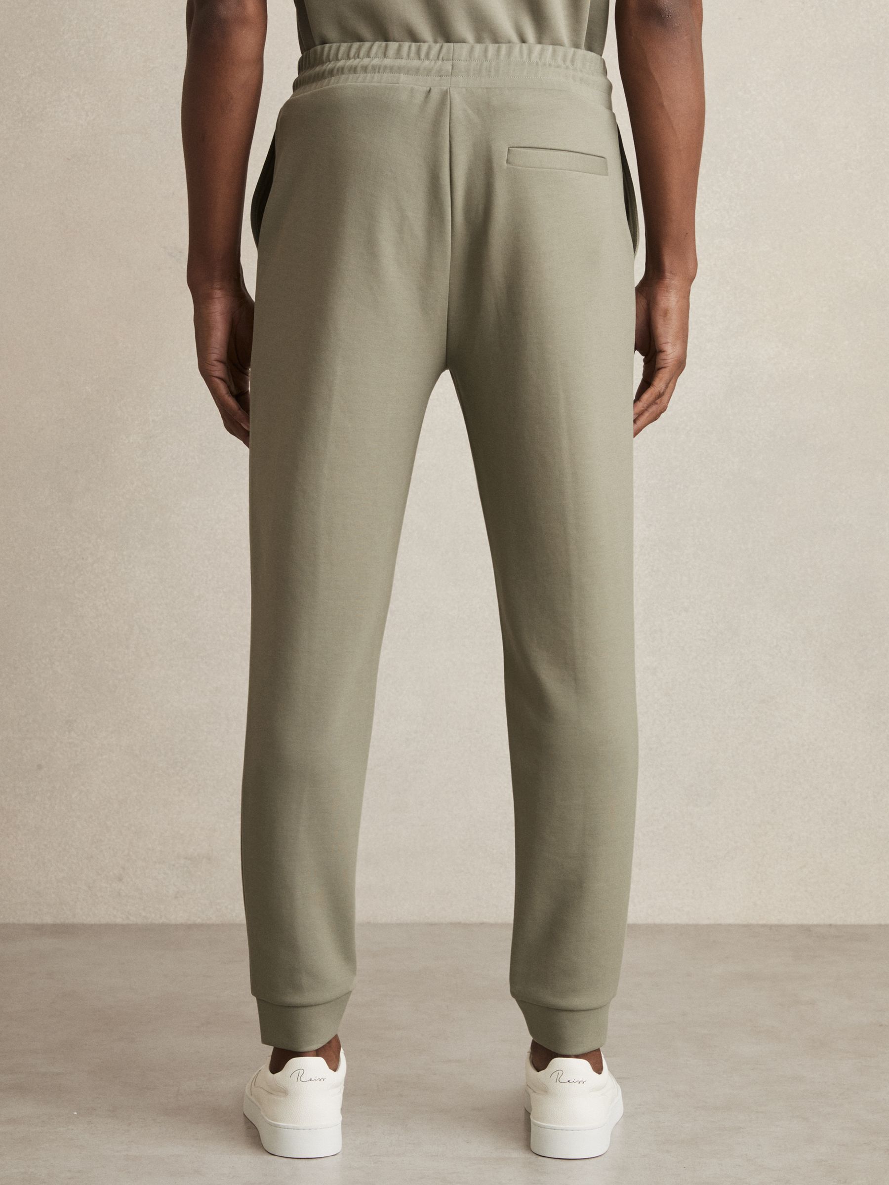 Stretch-Jersey Tailored Joggers in Sage