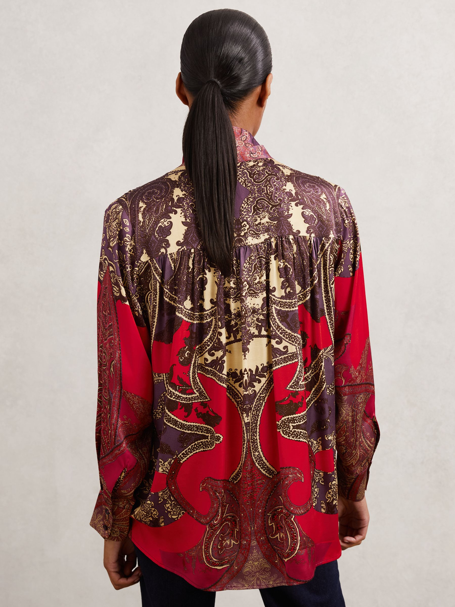 Paisley Print Top in Red