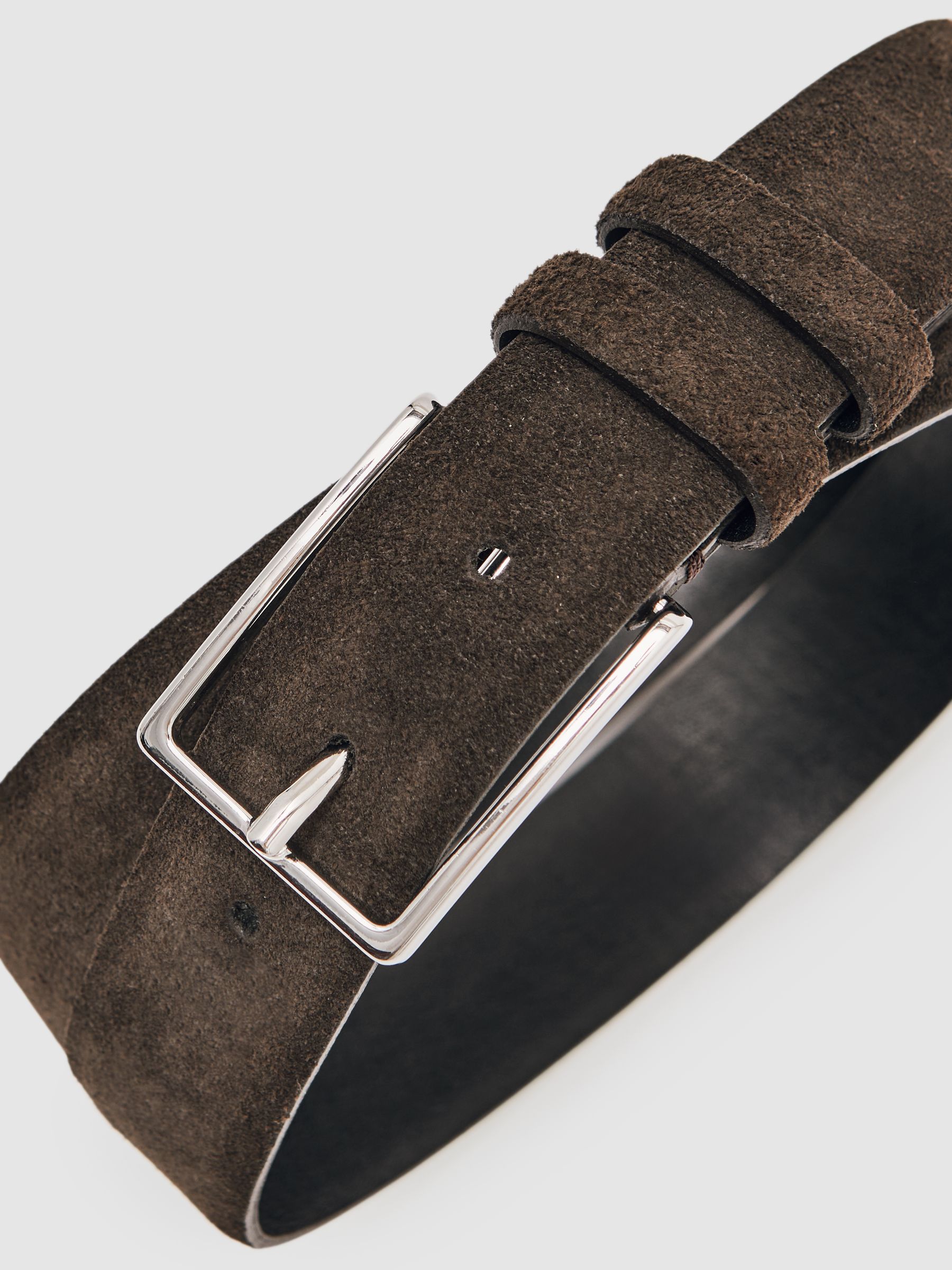 Suede Belt in Chocolate