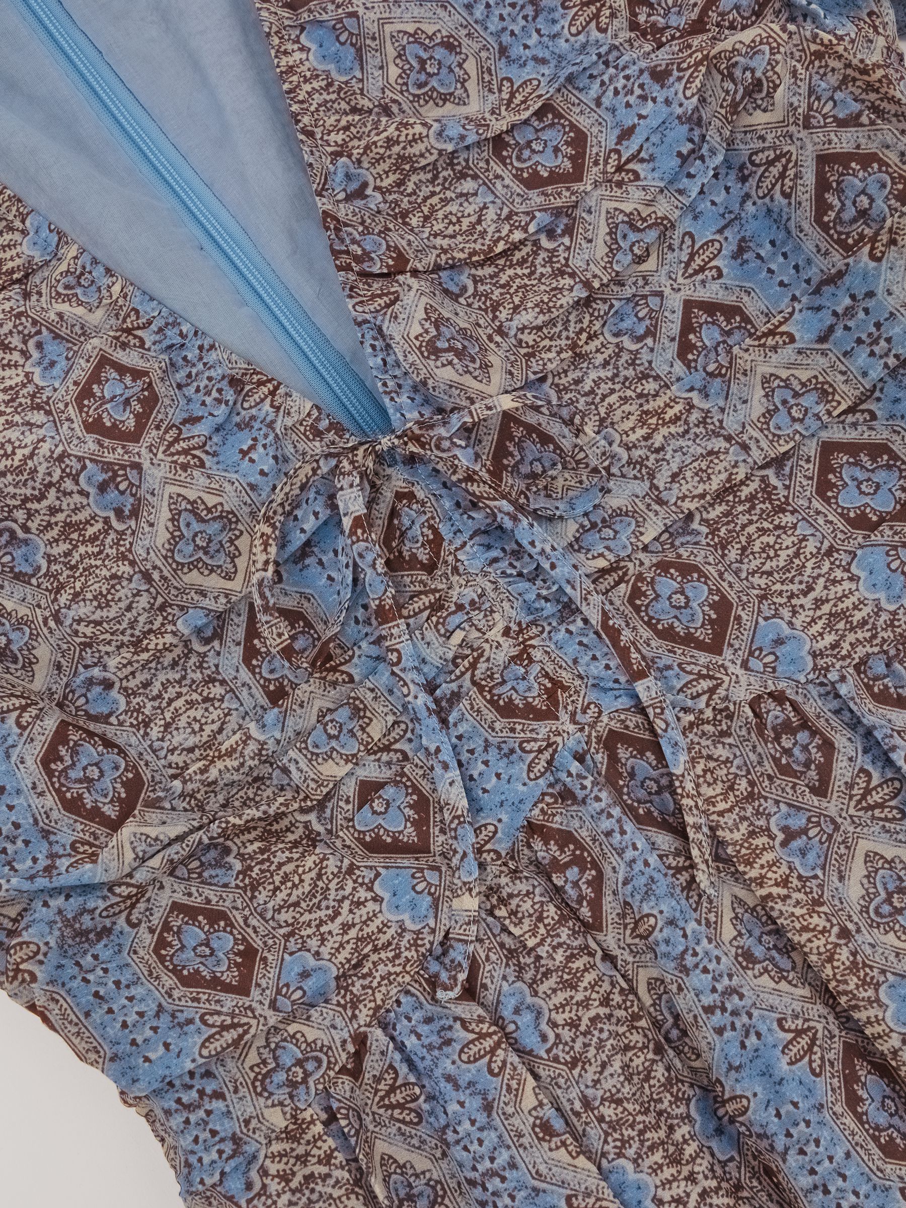 Paige Cotton-Silk Floral-Print Dress in Navy Print