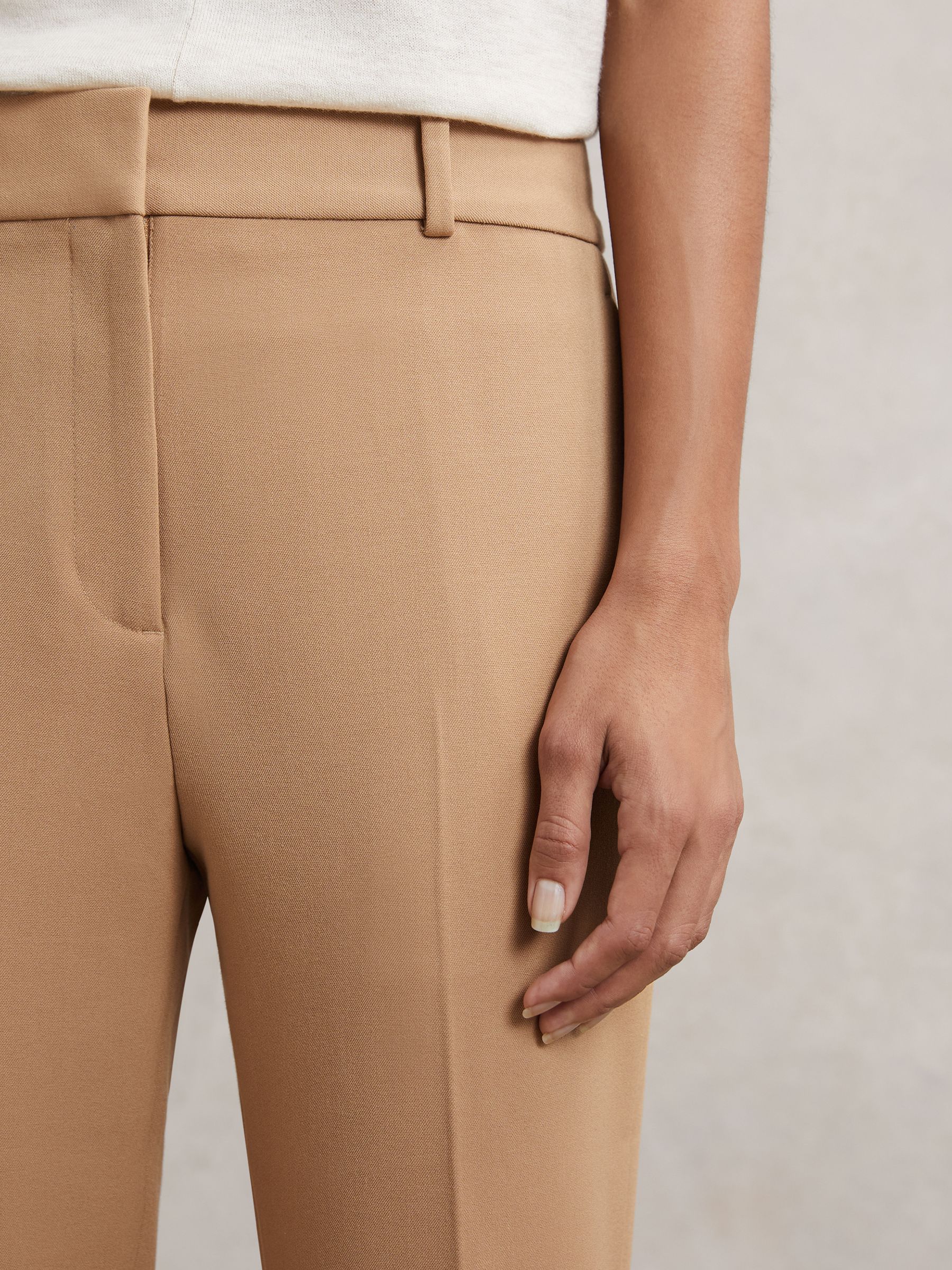 Slim Fit Suit Trousers in Camel