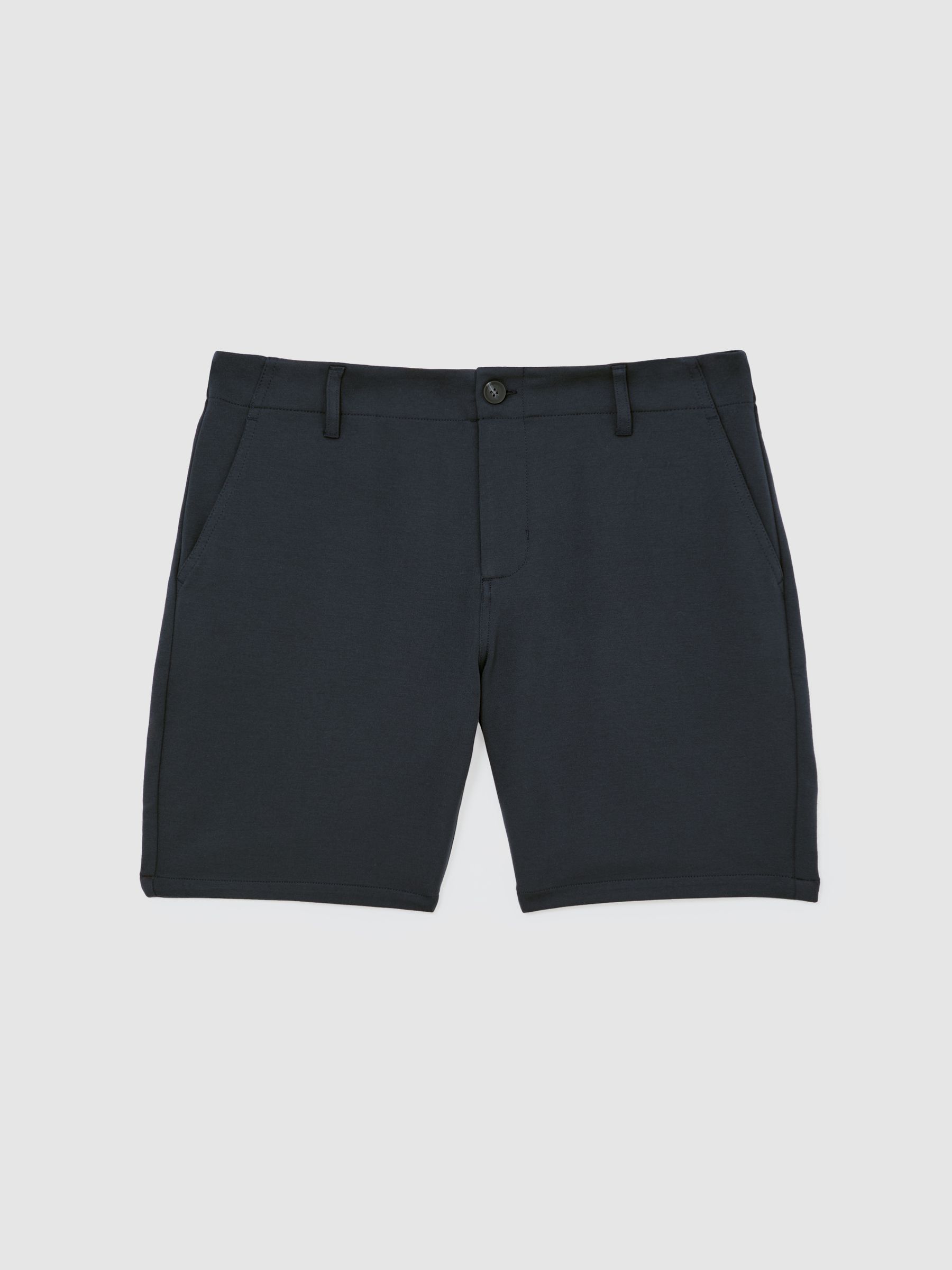Paige Slim-Fit Stretch Shorts in Navy