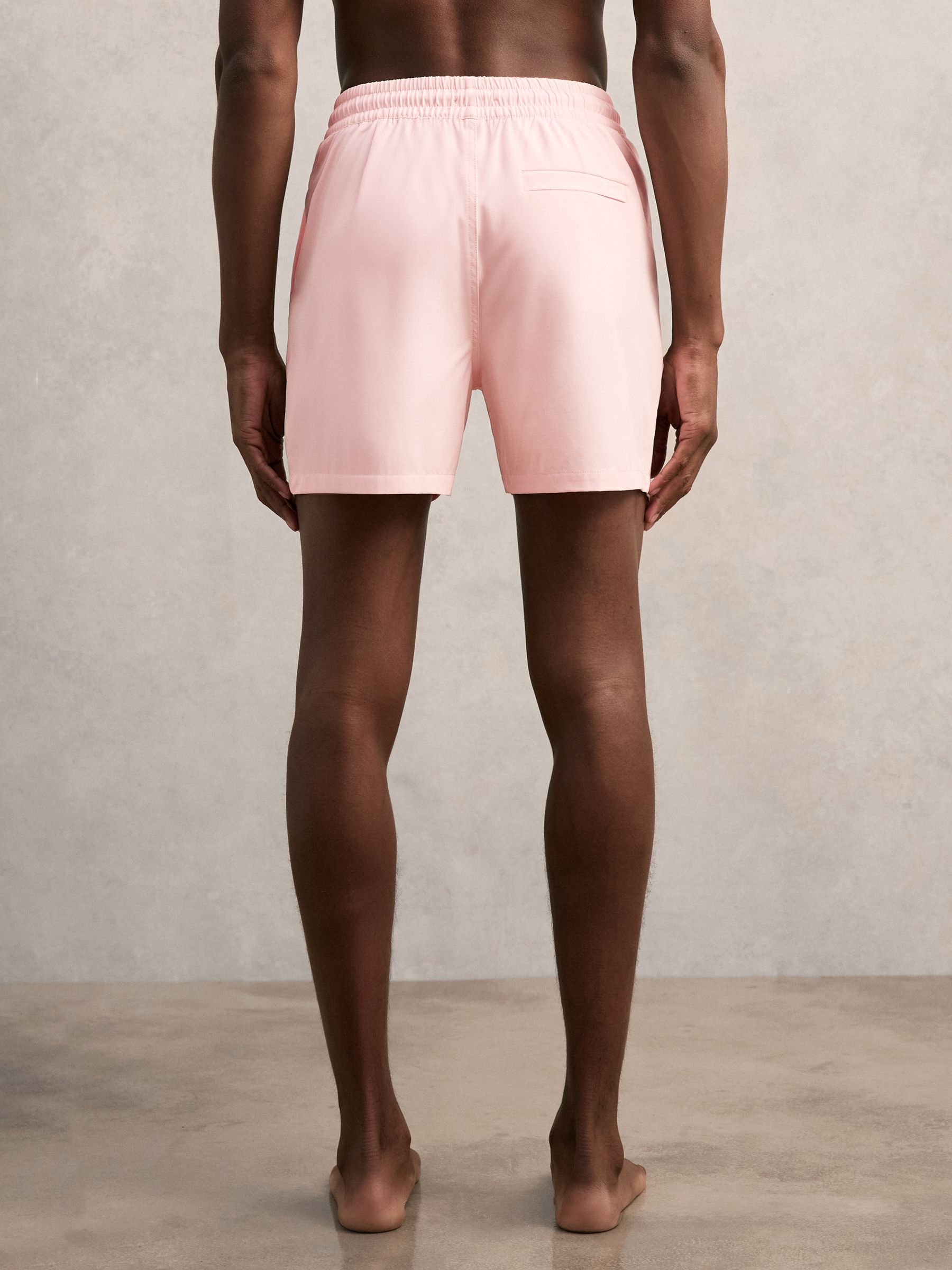 Drawstring Swim Shorts in Pink