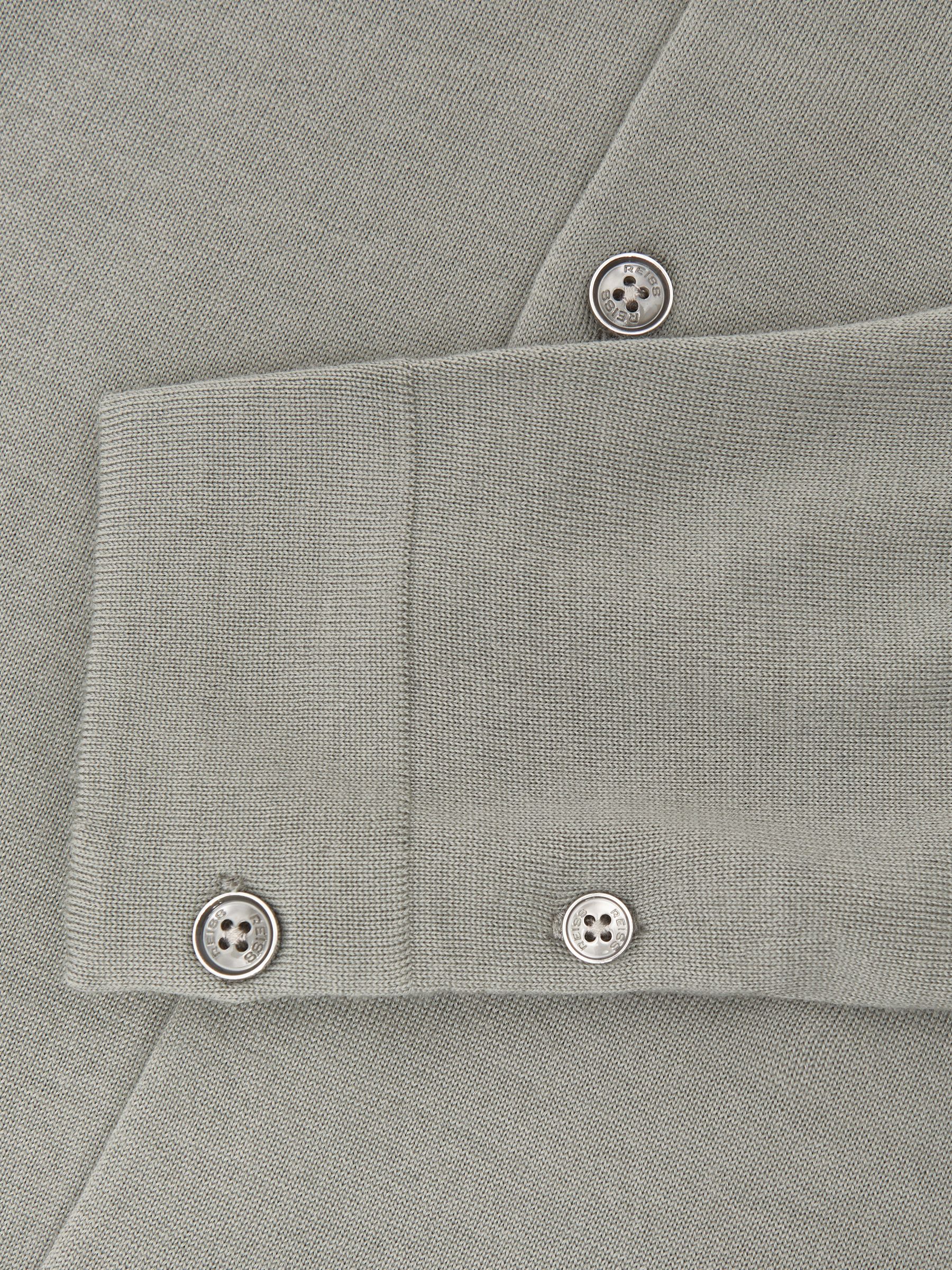 Merino Wool Button-Through Cardigan in Archer Green