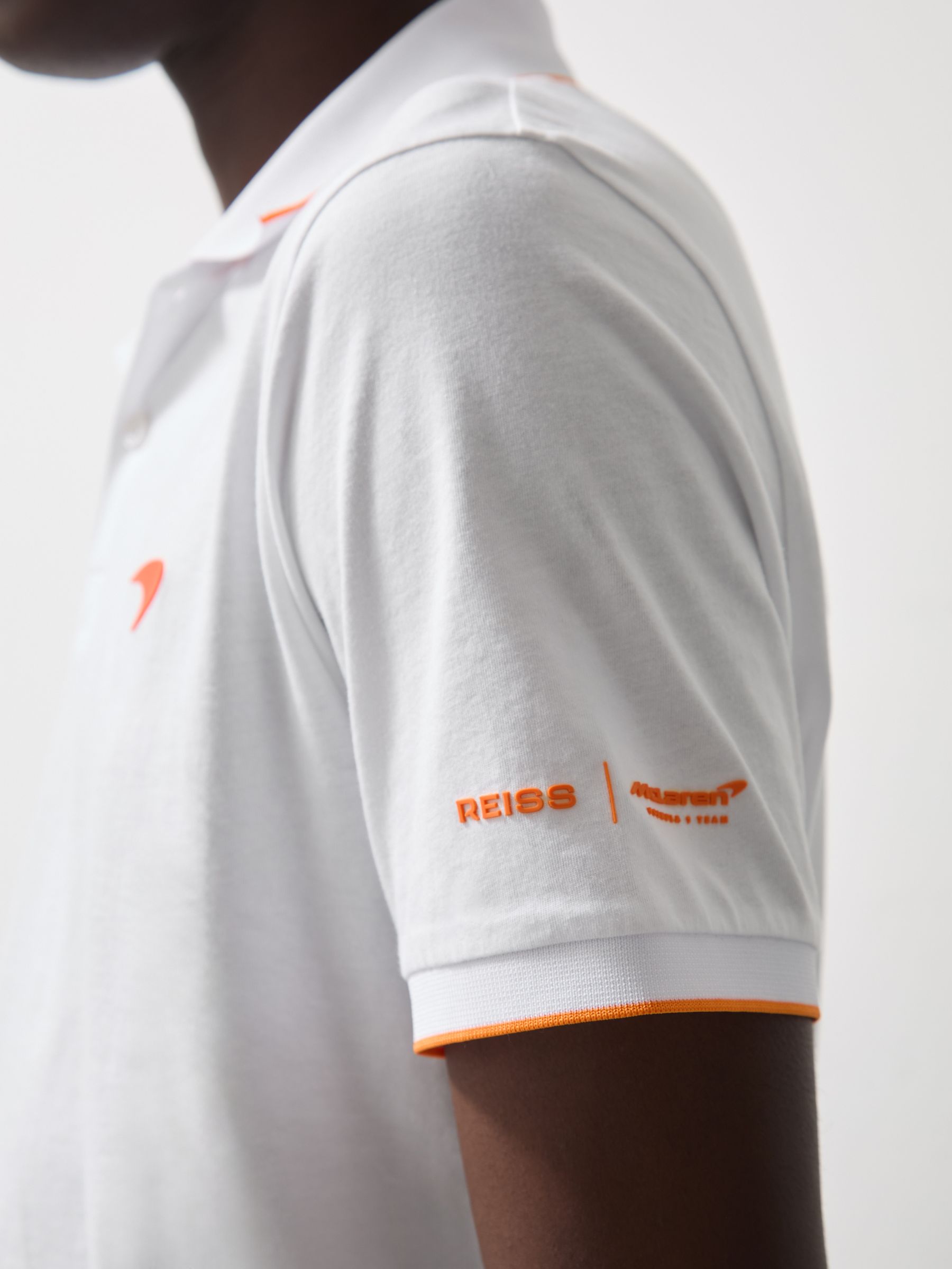 McLaren F1 Team Cotton Polo Shirt in White