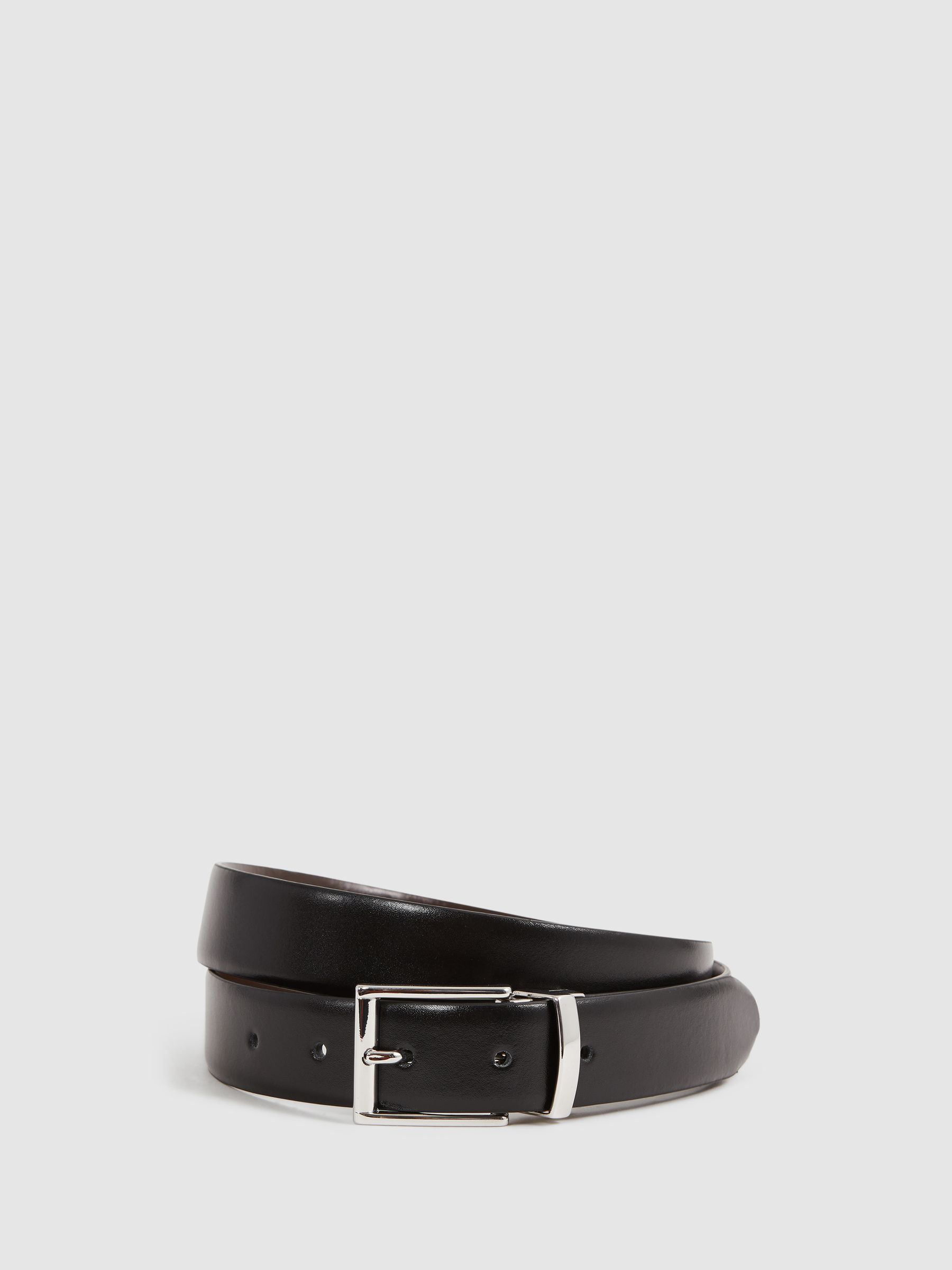 Reversible Leather Belt in Black/Brown