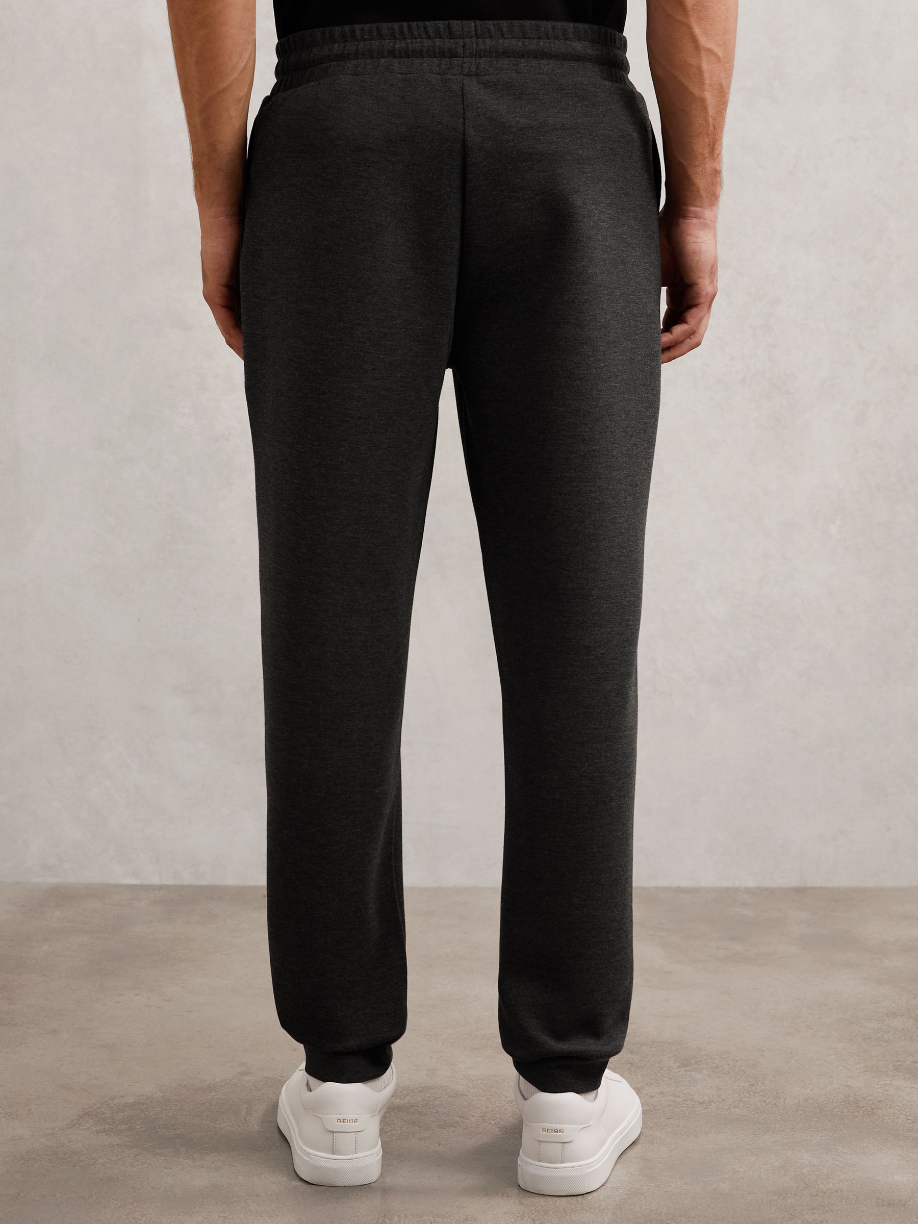 Jersey Drawstring Cuffed Joggers in Charcoal