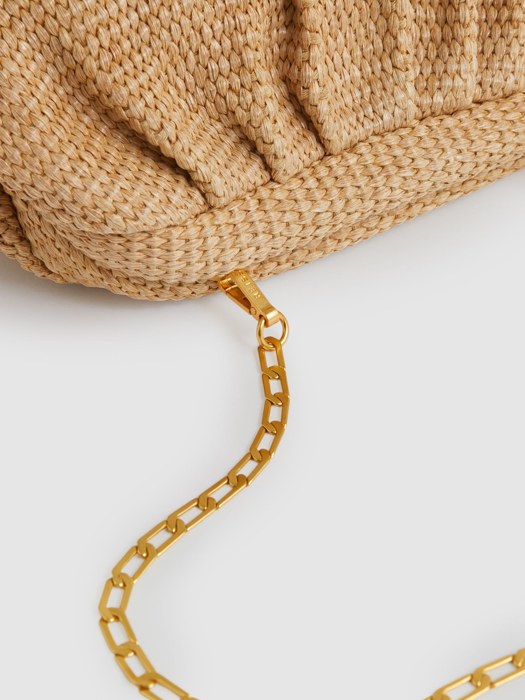 Raffia Clutch Bag in Natural